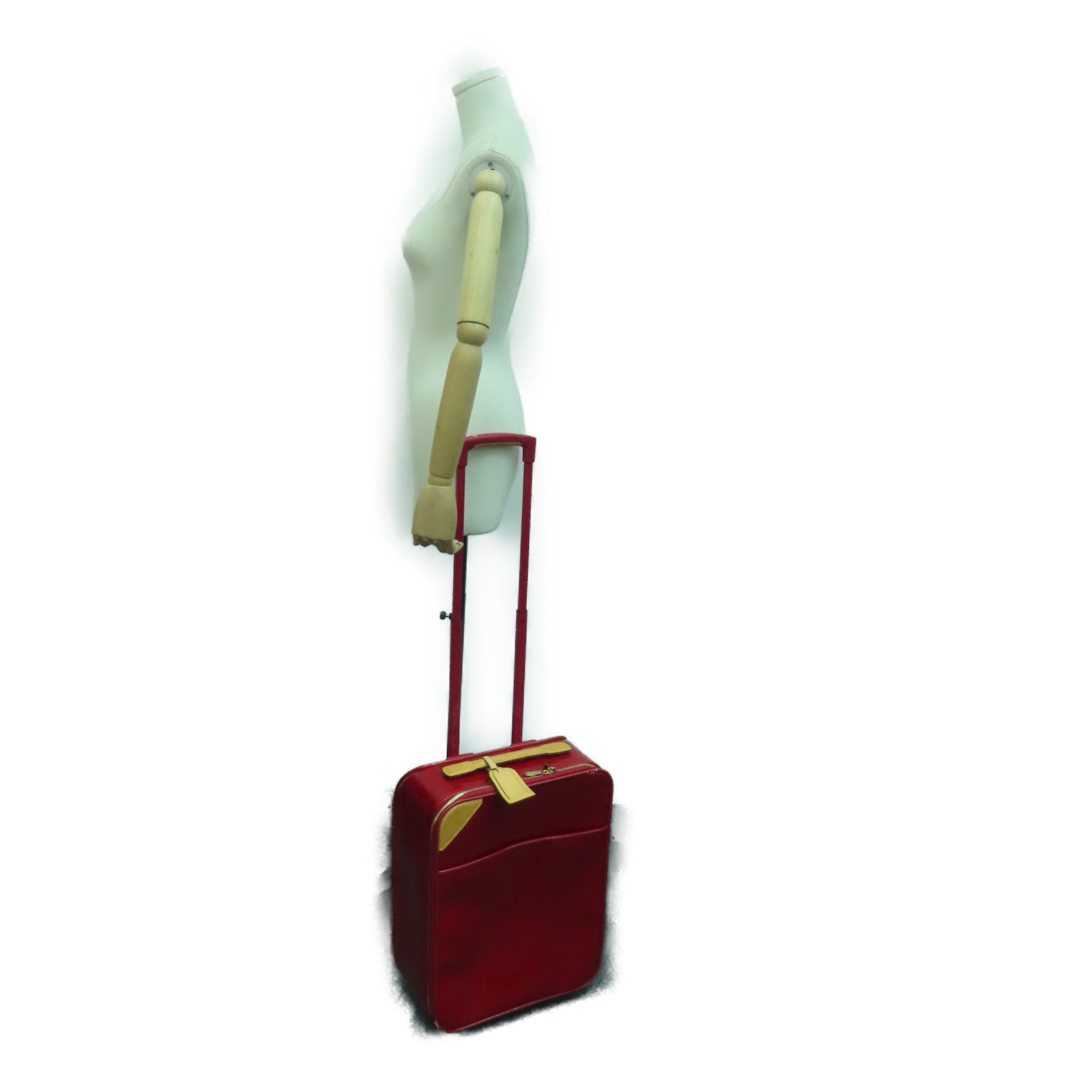 LOUIS VUITTON [Sharp Discount] Vernis Pegase 45 Gold Buckle Luggage Red