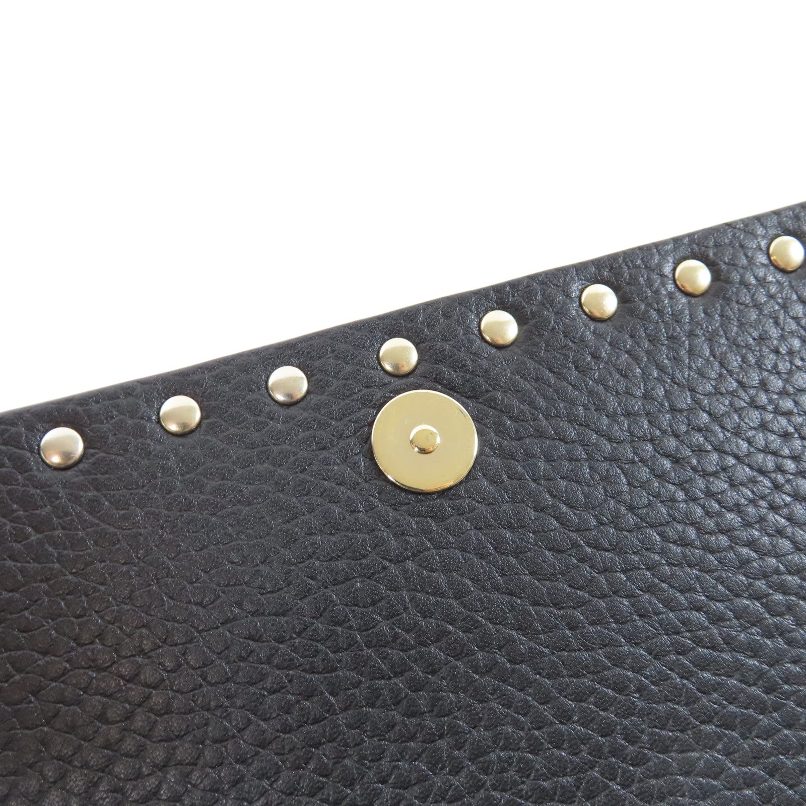 Valentino 牛皮皮革Chain Shoulder Bag金扣鏈帶肩背袋黑色