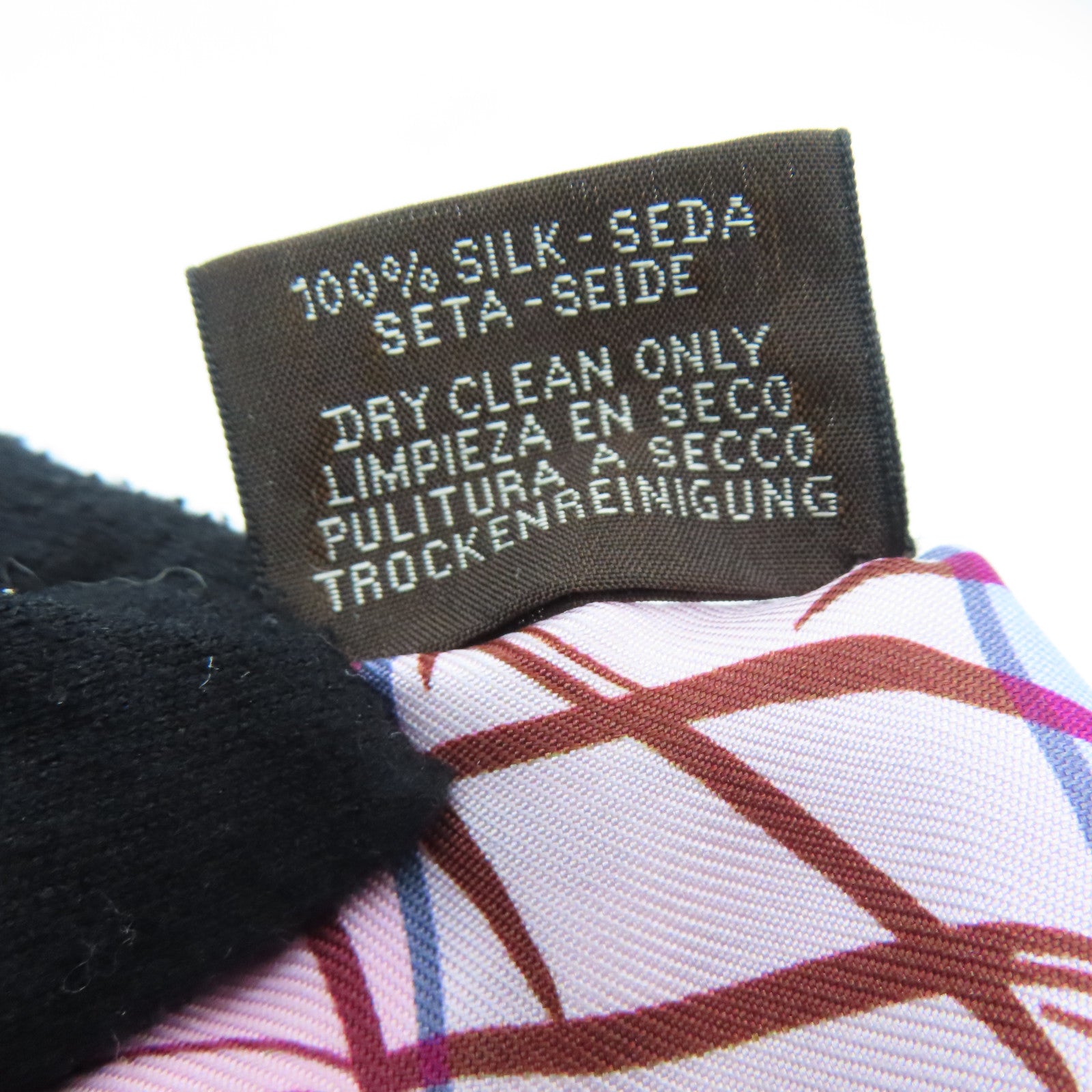HERMES Silk Twilly Scarf Pink/Blue
