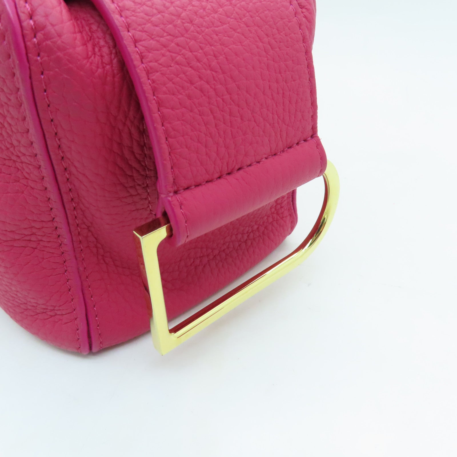 Delvaux 【激減優惠】牛皮皮革2way Shoulder Bag金扣手挽肩背兩用袋粉紅色