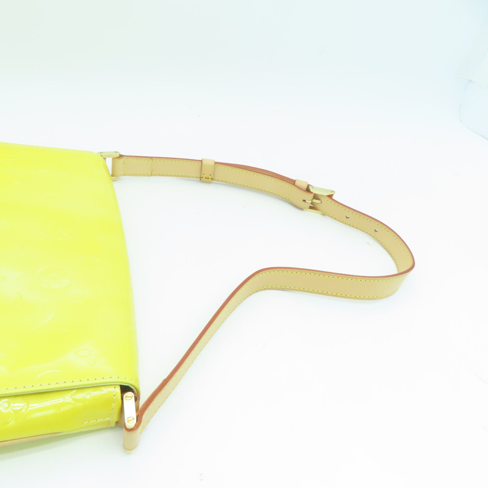 LOUIS VUITTON Monogram Vernis Thompson Street金扣肩背袋黄色