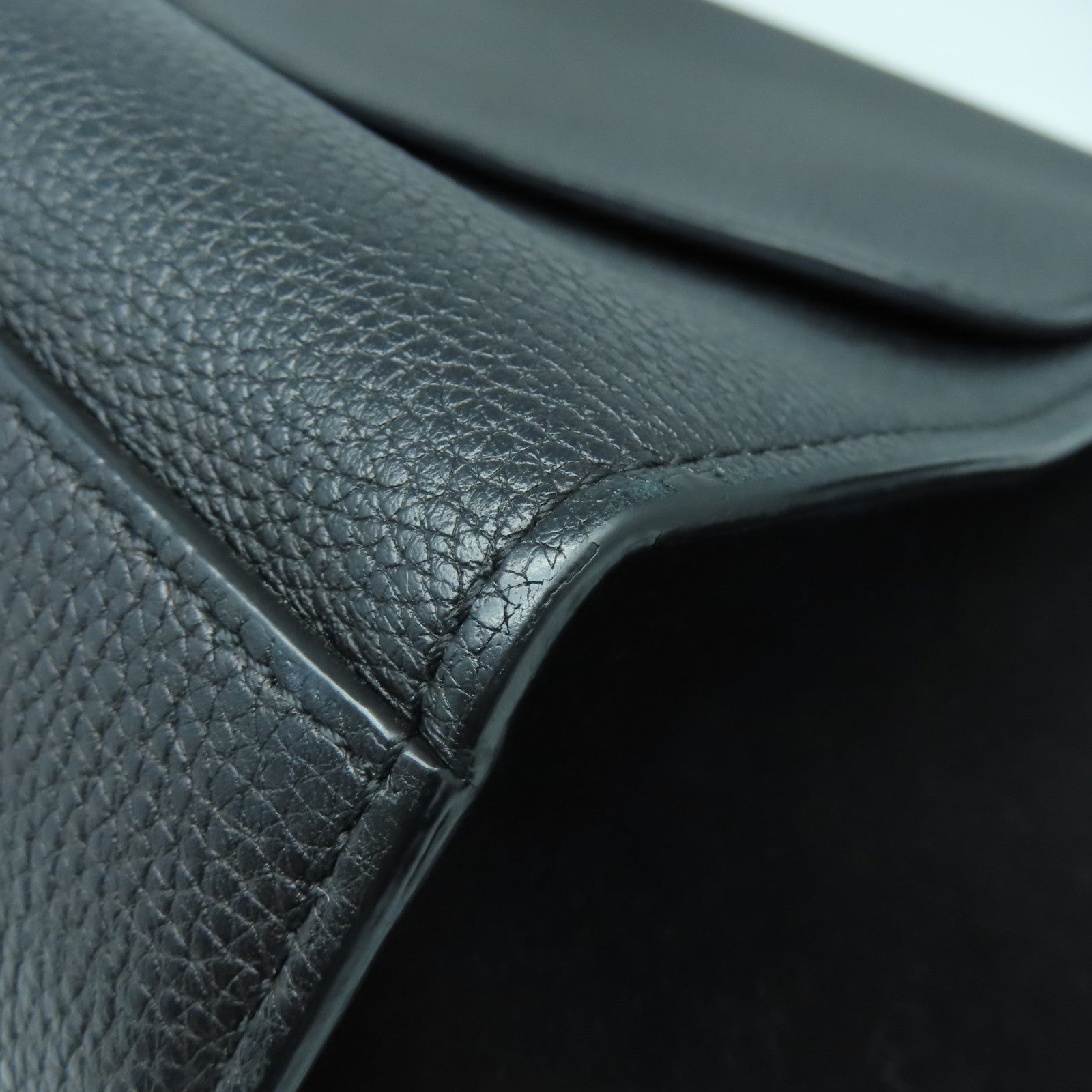 CELINE 麂皮/牛皮皮革Trapeze銀扣手挽肩背兩用袋黑色