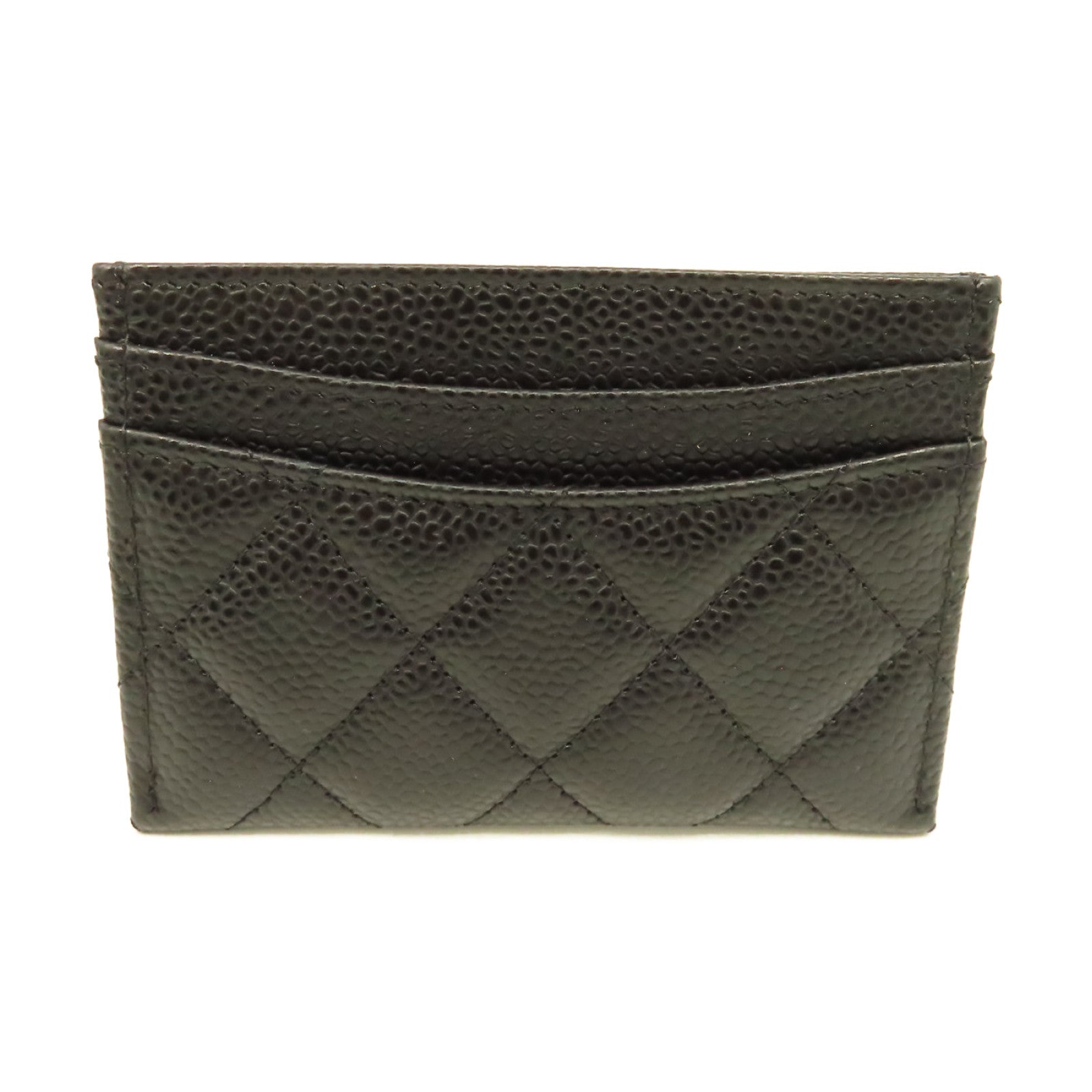 CHANEL 菱格Caviar皮革Card Case卡片套黑色