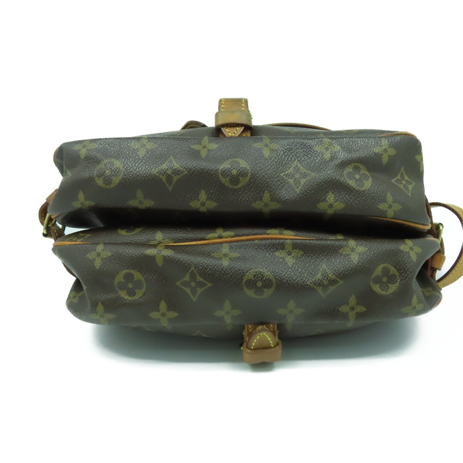 LOUIS VUITTON Monogram Saumur 30金扣肩背袋啡色