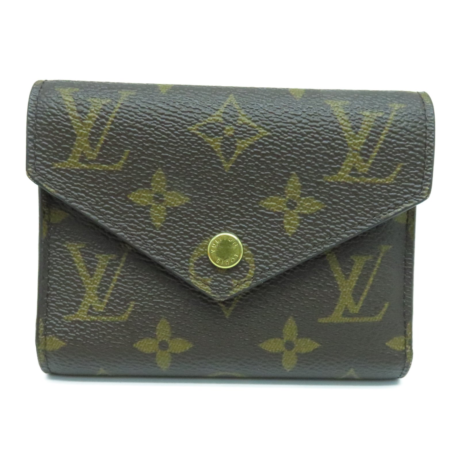 LOUIS VUITTON Monogram Wallet gold buckle wallet brown