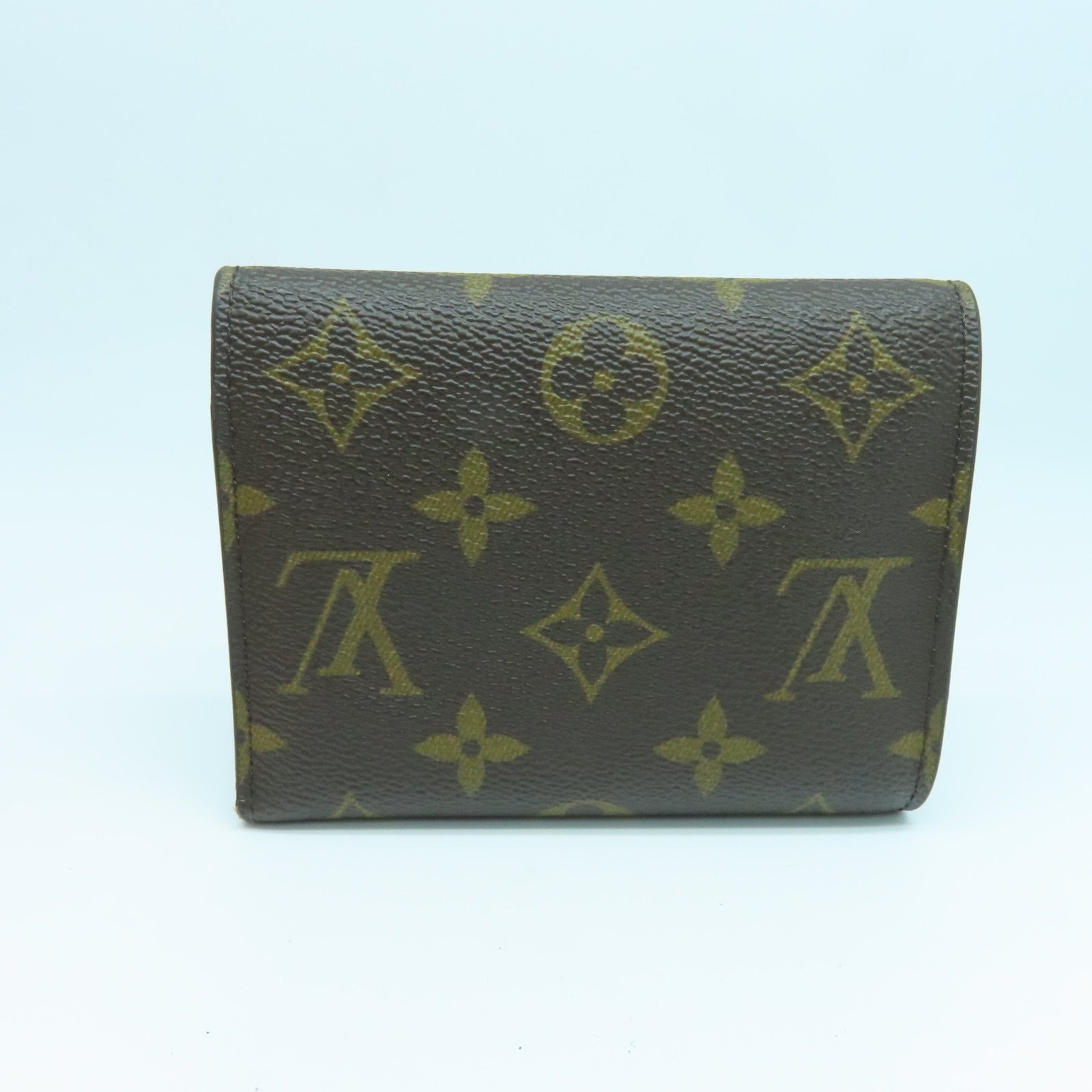 LOUIS VUITTON Monogram Wallet gold buckle wallet brown