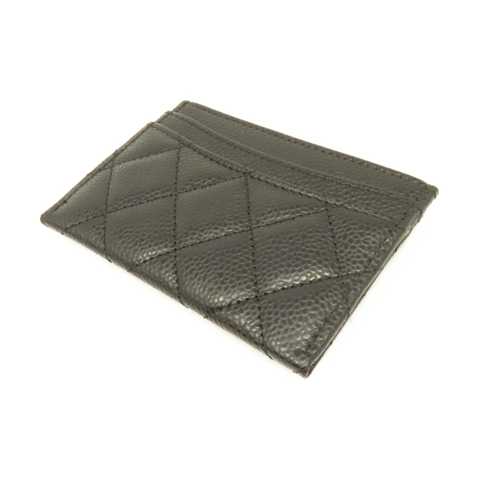 CHANEL 菱格Caviar皮革Card Case卡片套黑色