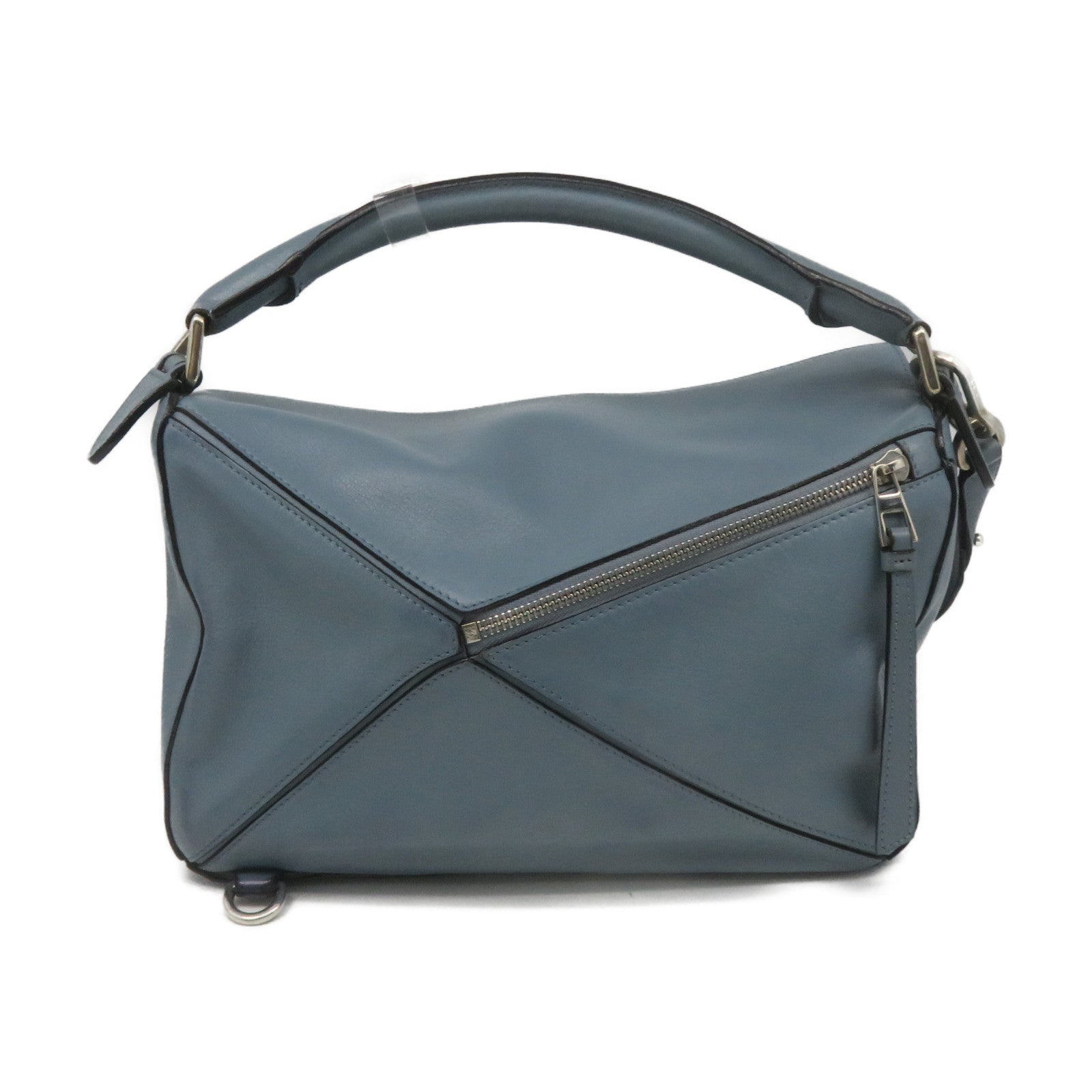 LOEWE 牛皮皮革Puzzle Bag Medium 2Way Shoulder Bag手挽肩背兩用袋藍色
