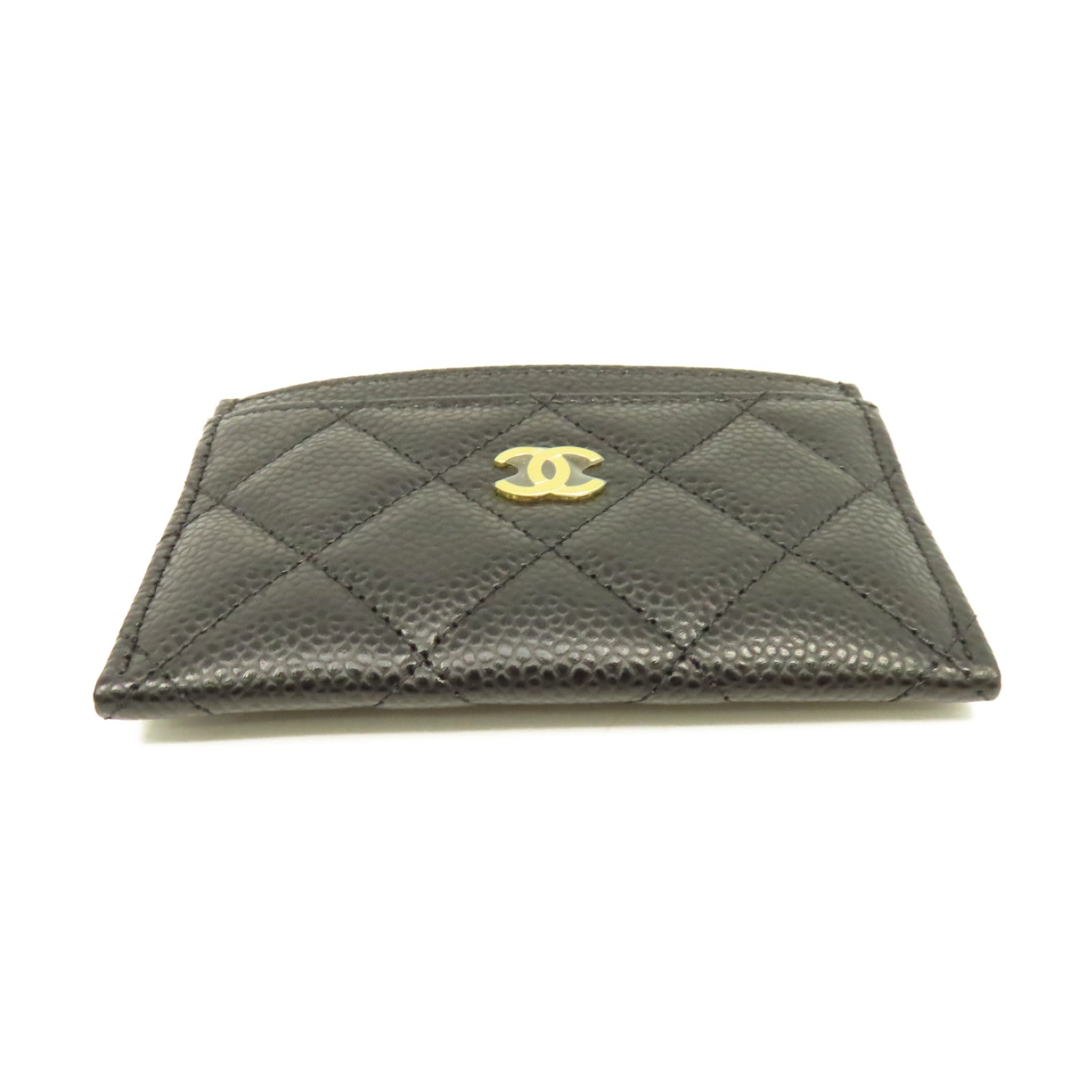 CHANEL 菱格Caviar皮革Card Case卡片套黑色