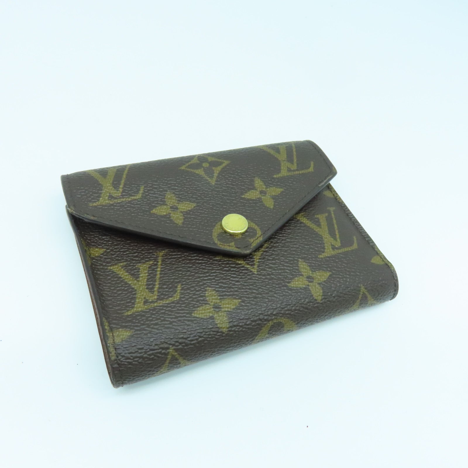 LOUIS VUITTON Monogram Wallet gold buckle wallet brown