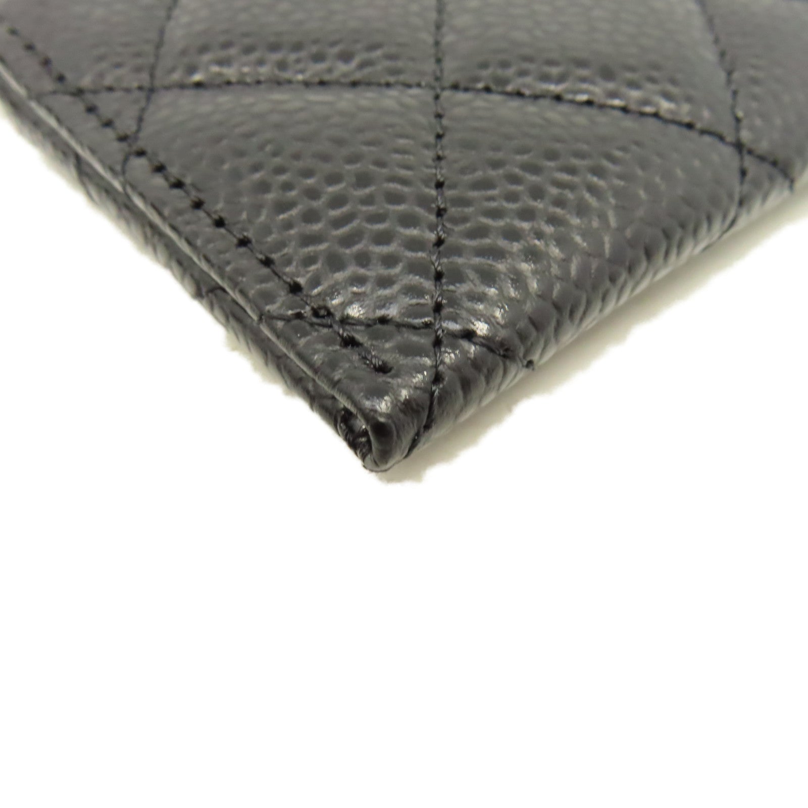 CHANEL 菱格Caviar皮革Card Case卡片套黑色