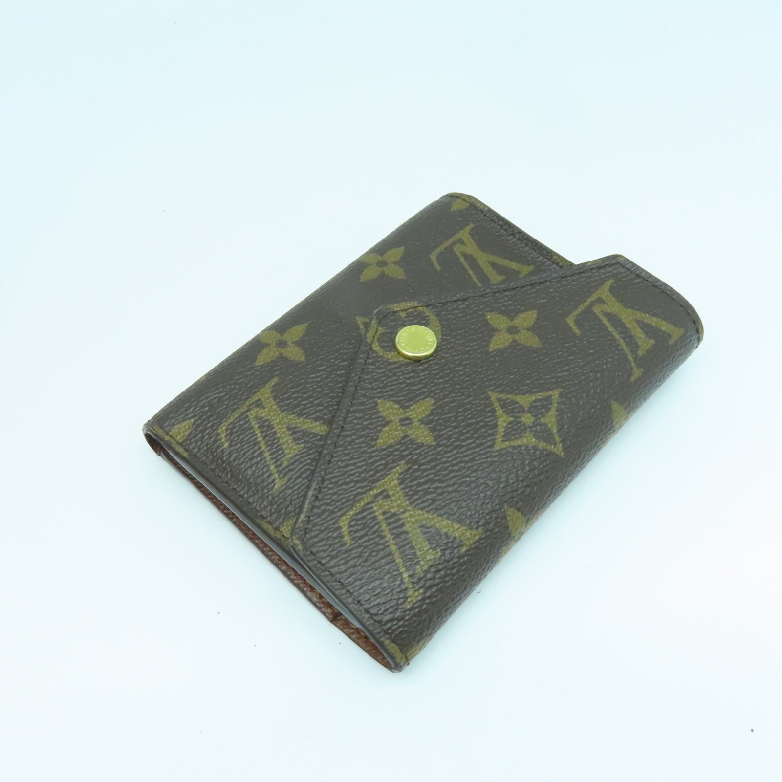 LOUIS VUITTON Monogram Wallet gold buckle wallet brown