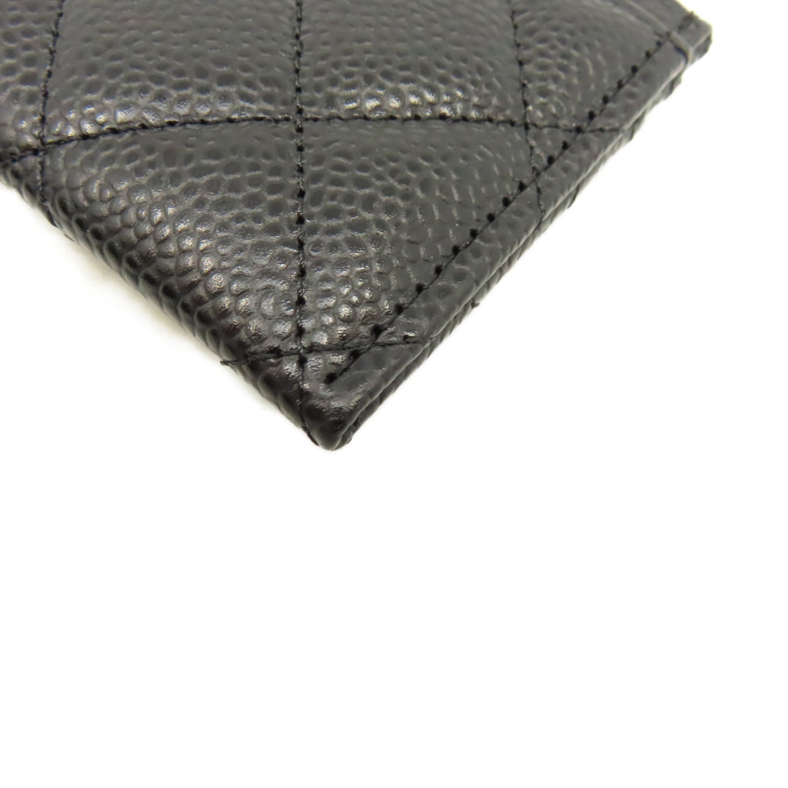 CHANEL 菱格Caviar皮革Card Case卡片套黑色