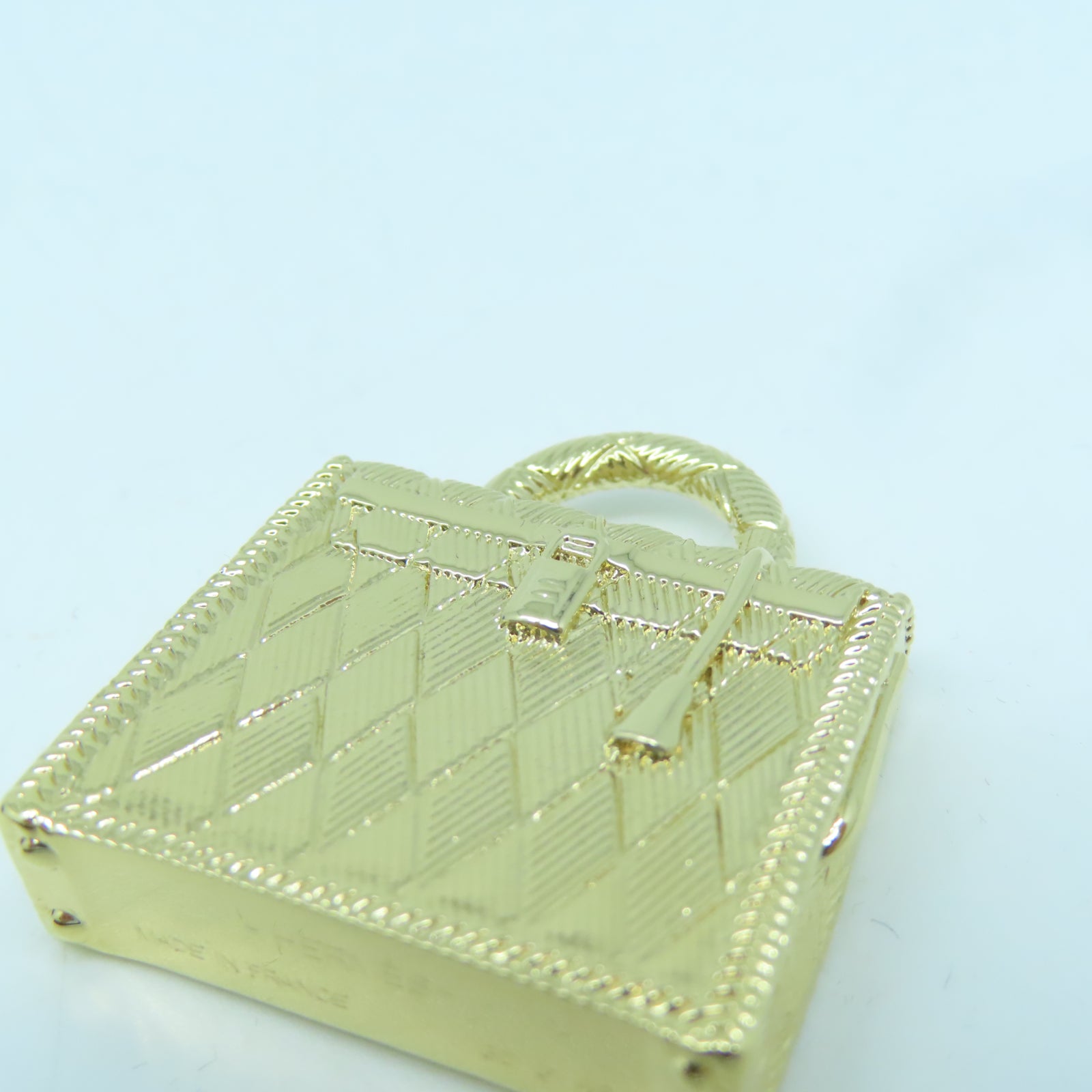 HERMES 【激減優惠】金屬Curiosite Kelly Guilloche Charm掛飾/吊墜金色