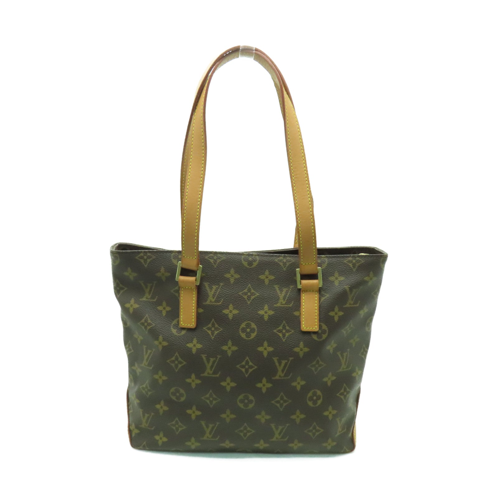 LOUIS VUITTON Monogram Cabas Piano金扣手挽袋棕色