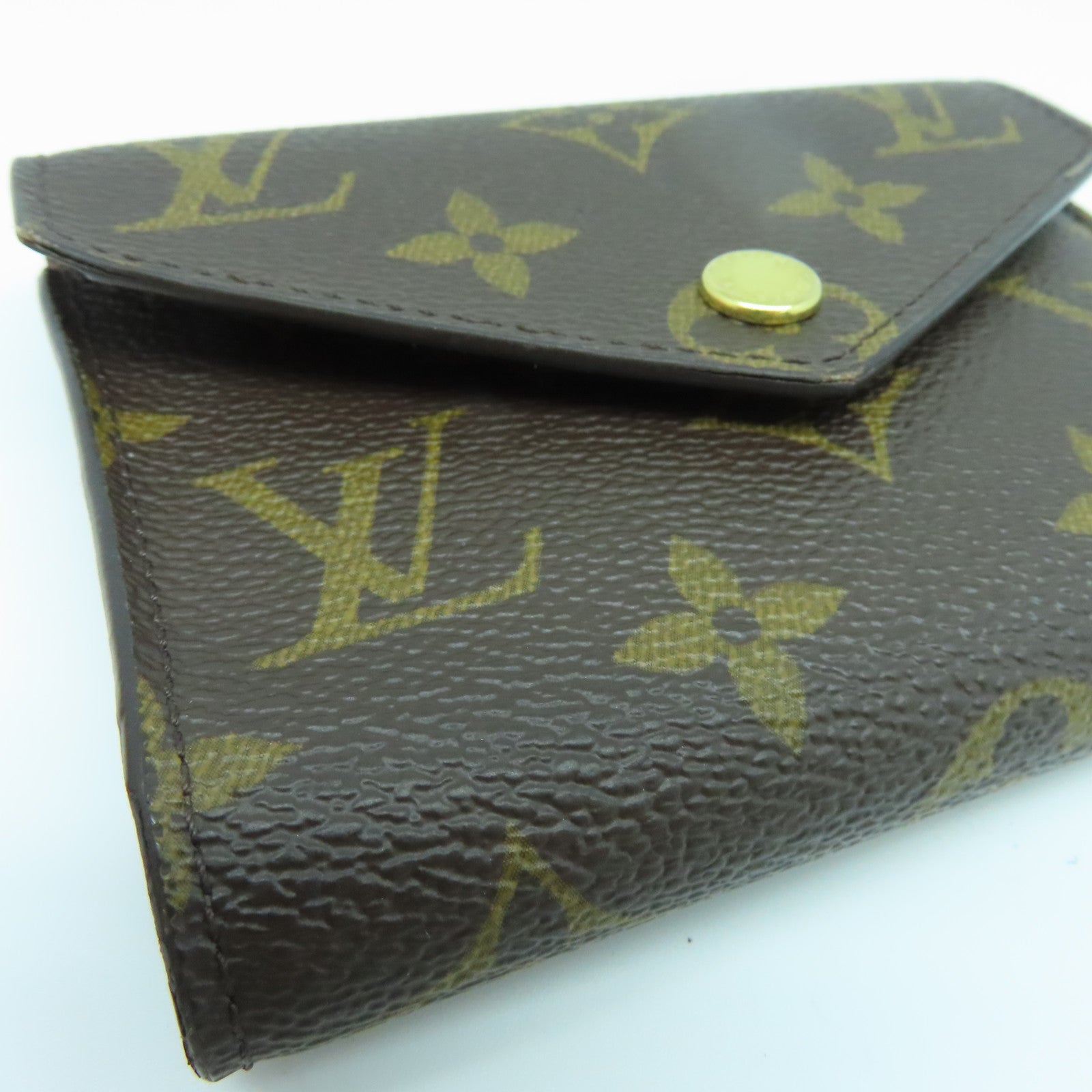 LOUIS VUITTON Monogram Wallet gold buckle wallet brown
