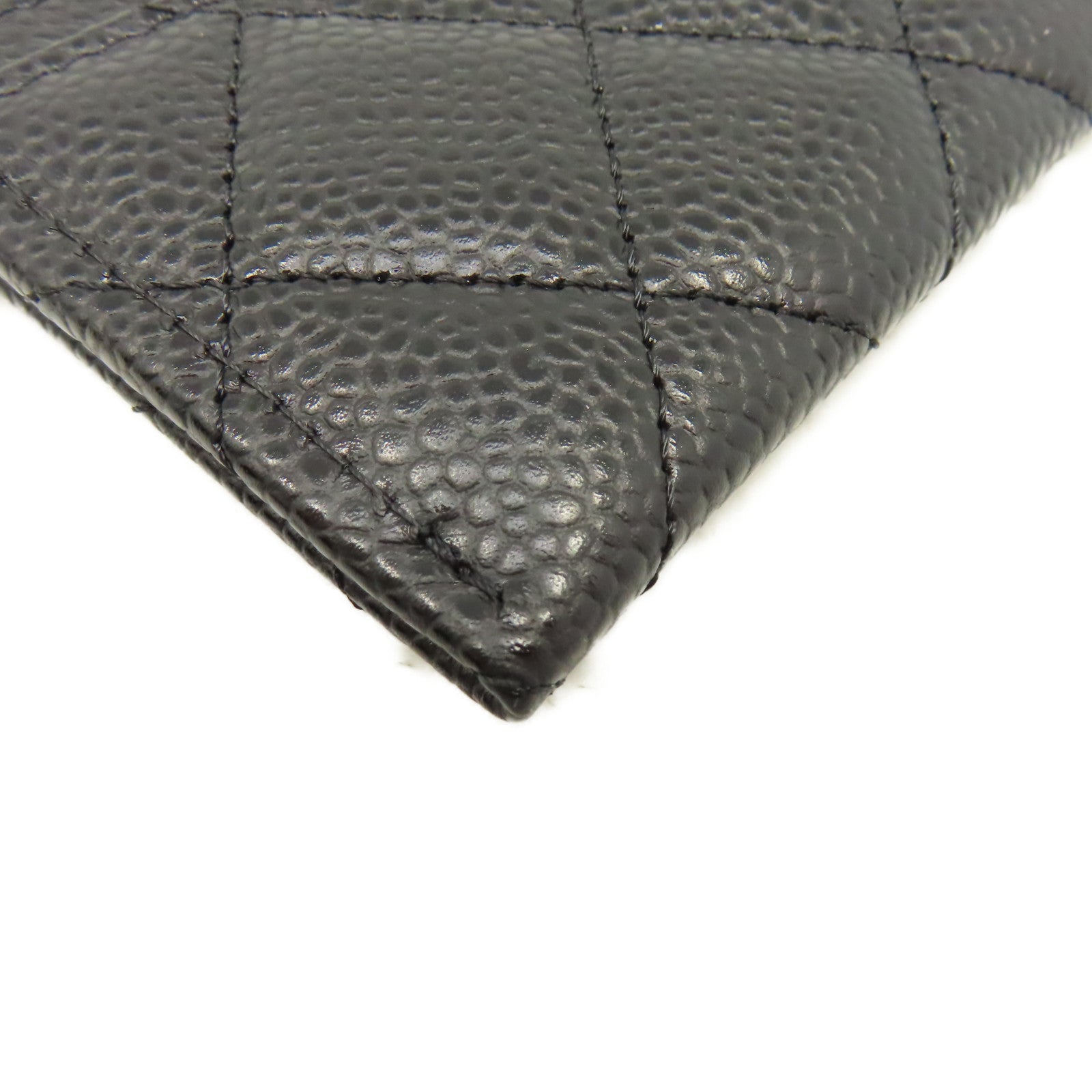 CHANEL 菱格Caviar皮革Card Case卡片套黑色