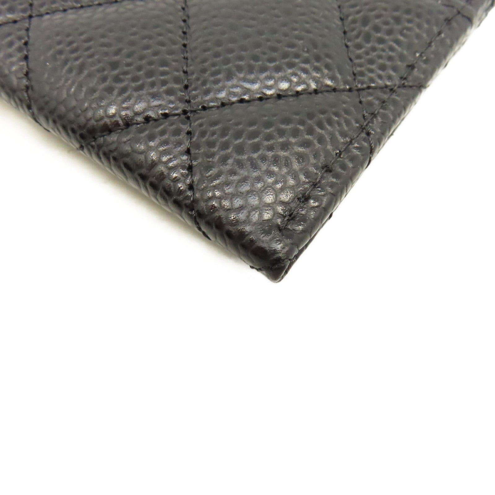 CHANEL 菱格Caviar皮革Card Case卡片套黑色
