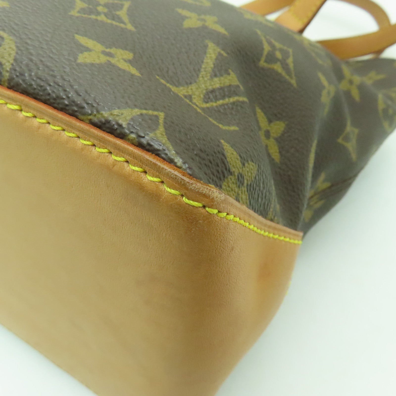 LOUIS VUITTON Monogram Cabas Piano金扣手挽袋棕色