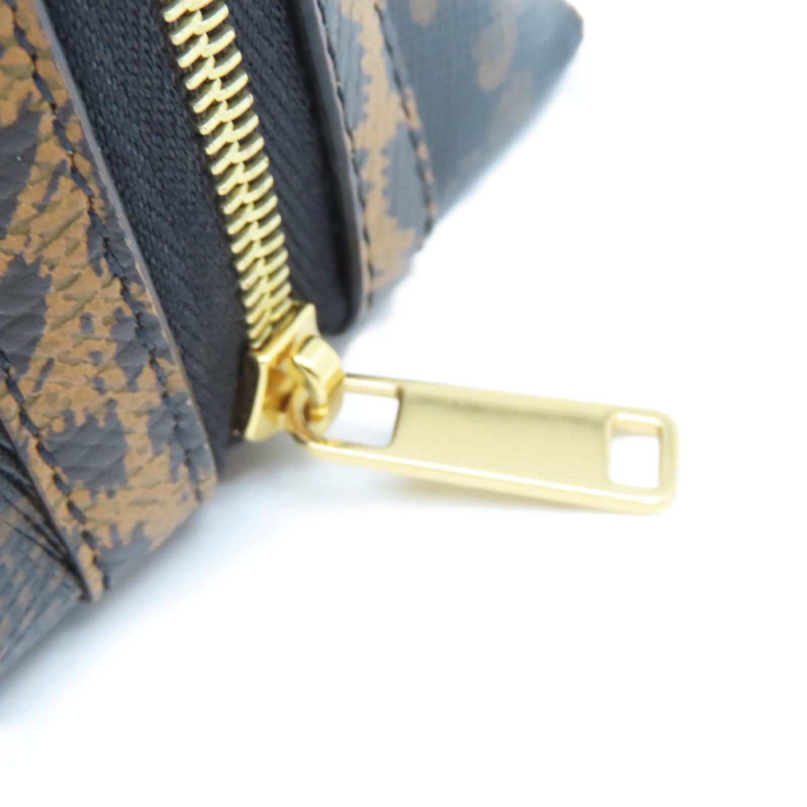 CELINE Triomphe帆布Chain Shoulder Bag金扣鏈帶肩背袋啡色