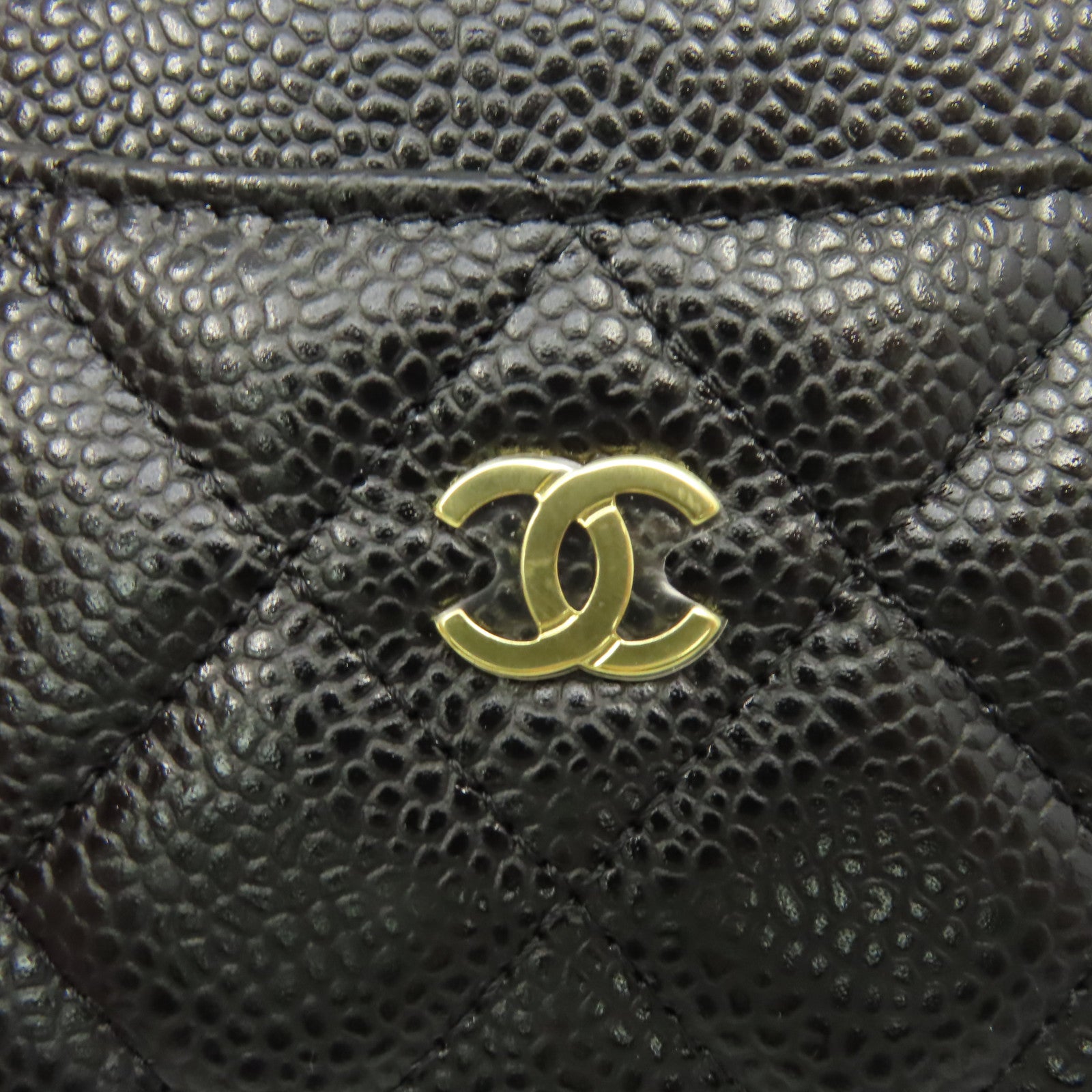 CHANEL 菱格Caviar皮革Card Case卡片套黑色