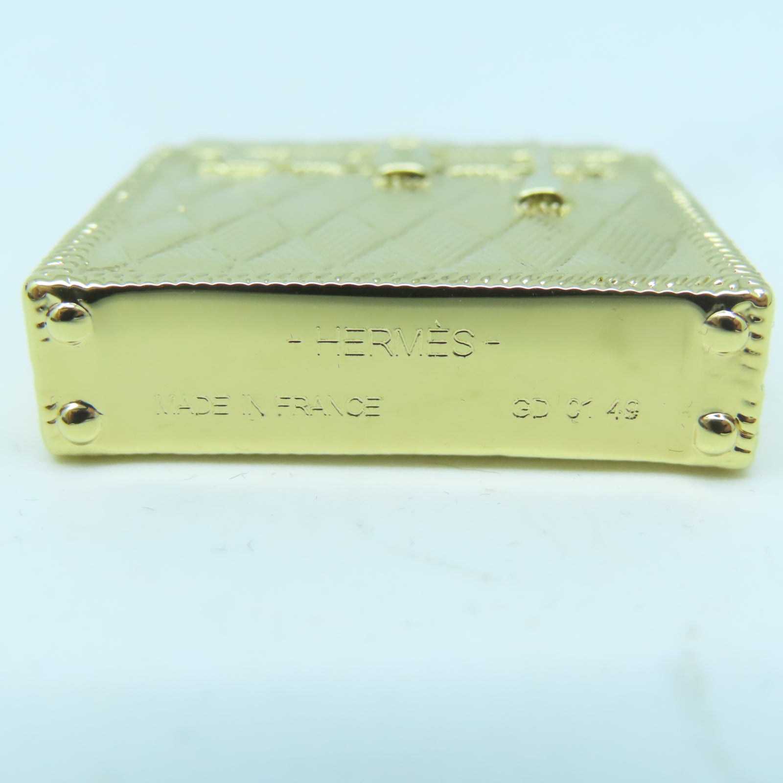 HERMES 【激減優惠】金屬Curiosite Kelly Guilloche Charm掛飾/吊墜金色