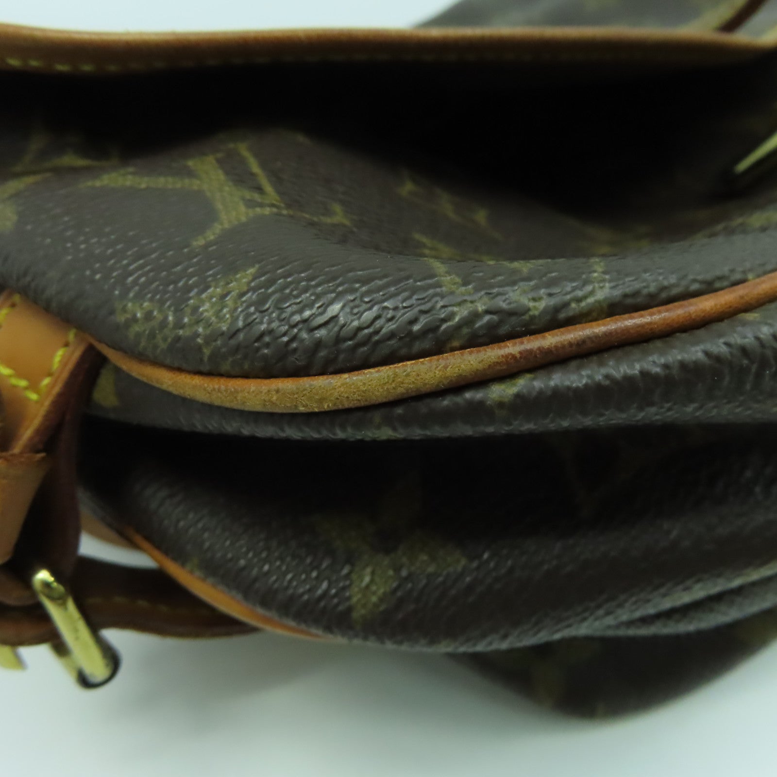 LOUIS VUITTON Monogram Saumur 30金扣肩背袋啡色