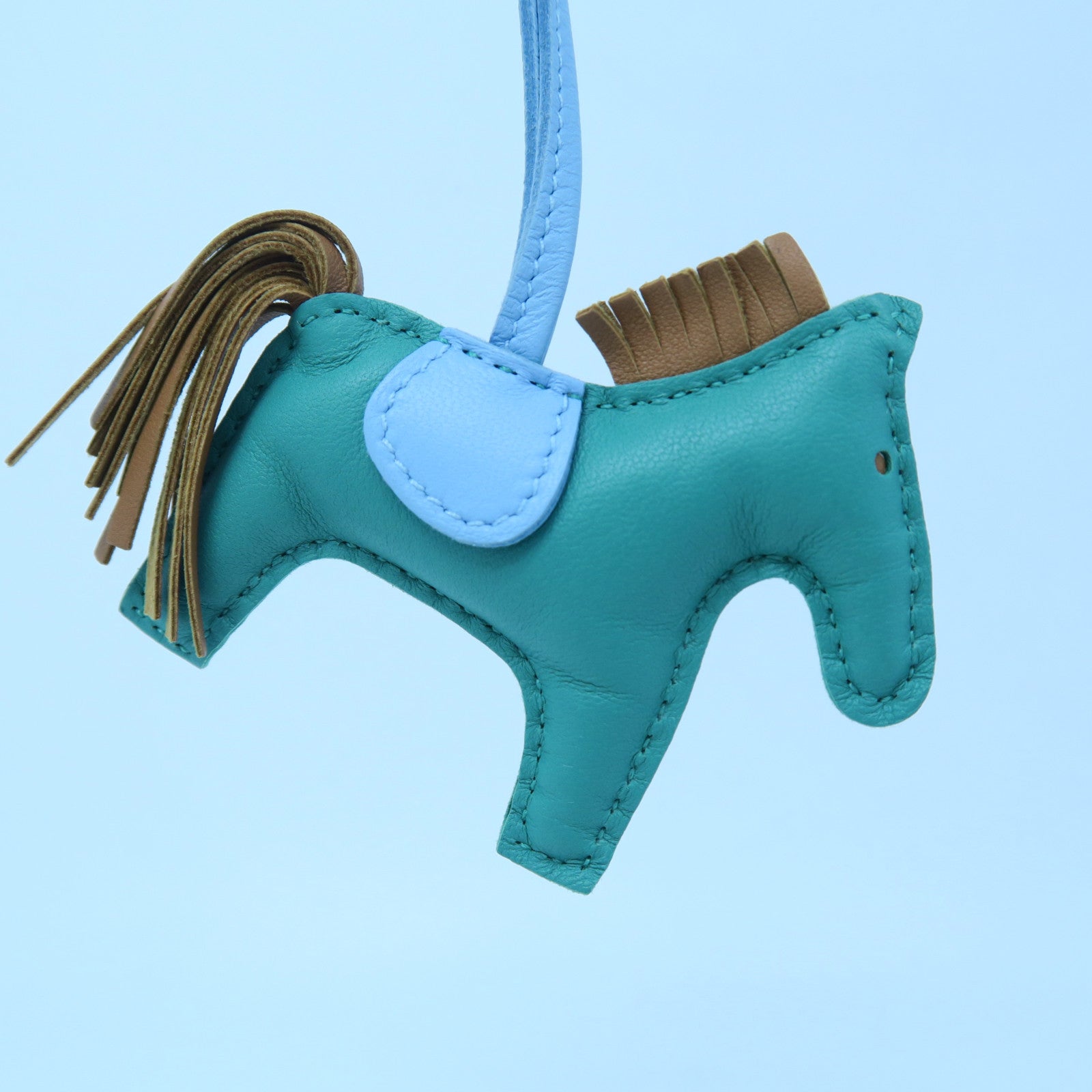 HERMES Swift皮革Rodeo S掛飾藍色/綠色/啡色