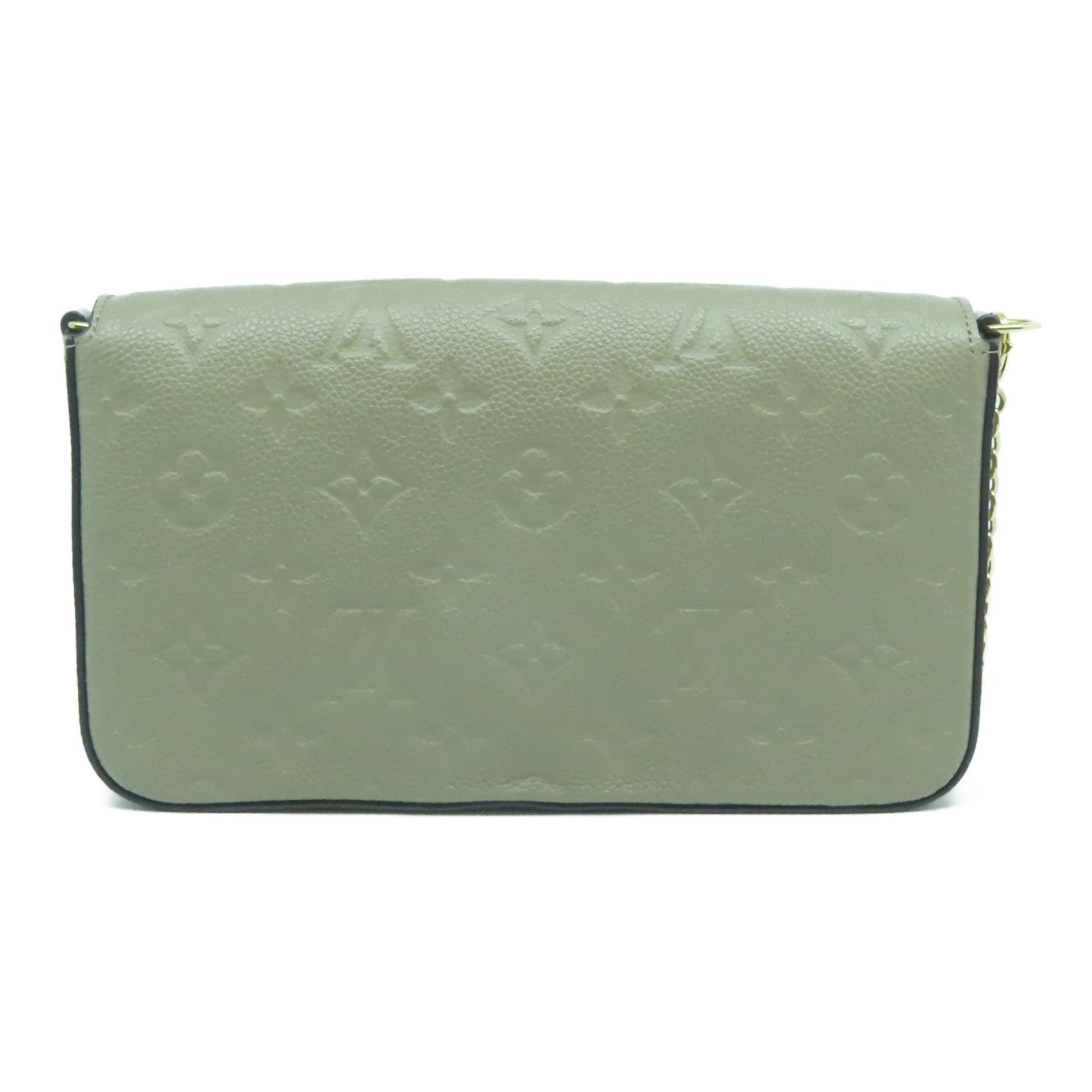 LOUIS VUITTON Monogram Empreinte Felicie Pochette金扣鏈帶肩背袋啡色