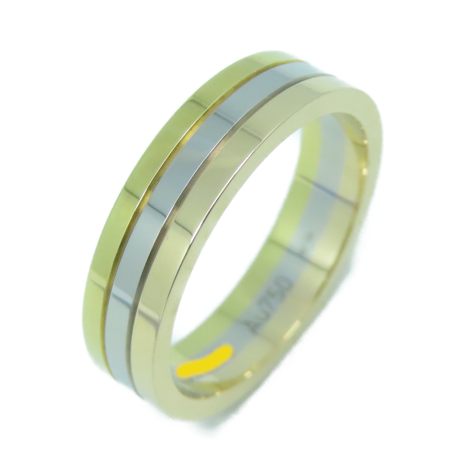 CARTIER 18K黃金白金玫瑰金Tri Colour Ring戒指#54/US#7