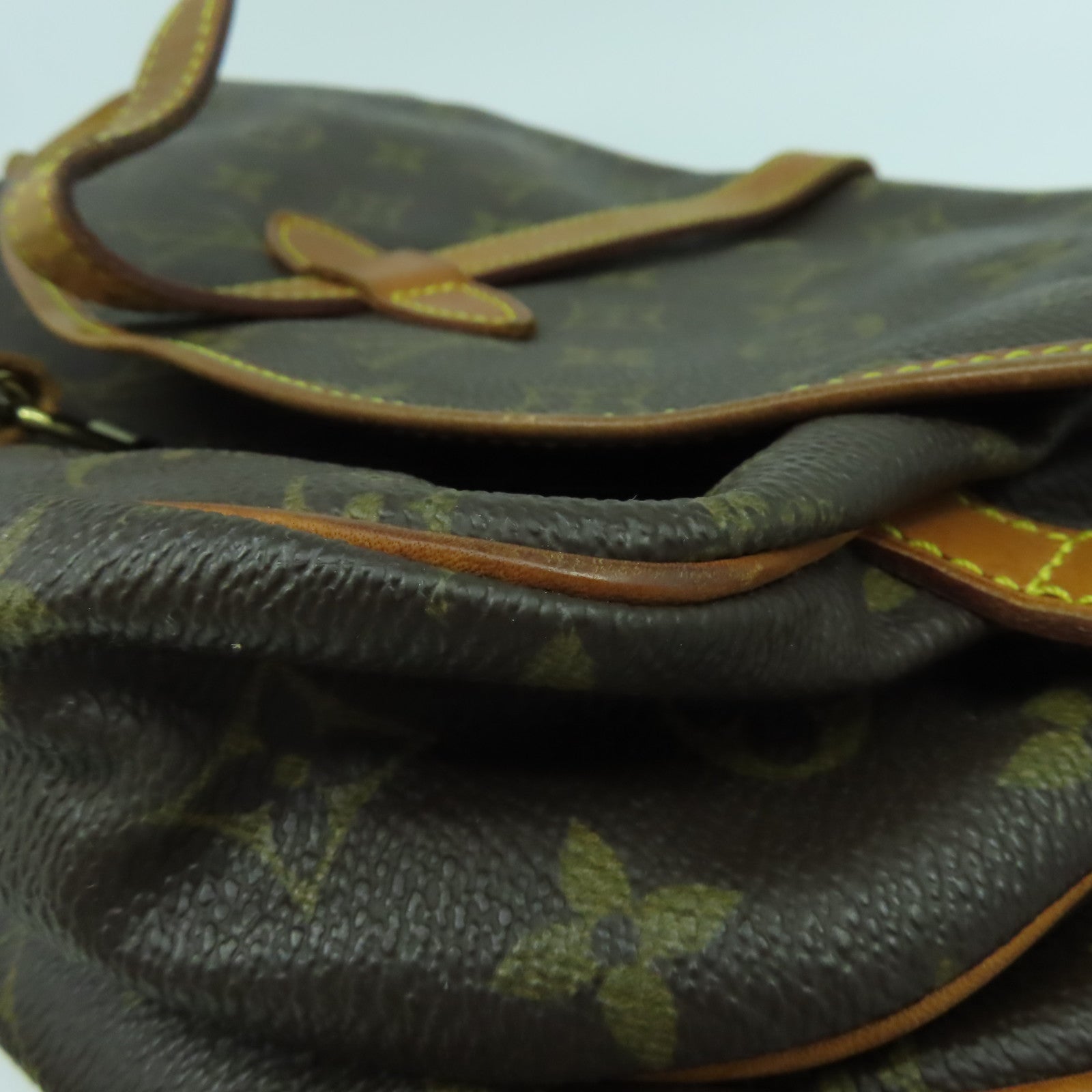 LOUIS VUITTON Monogram Saumur 30金扣肩背袋啡色