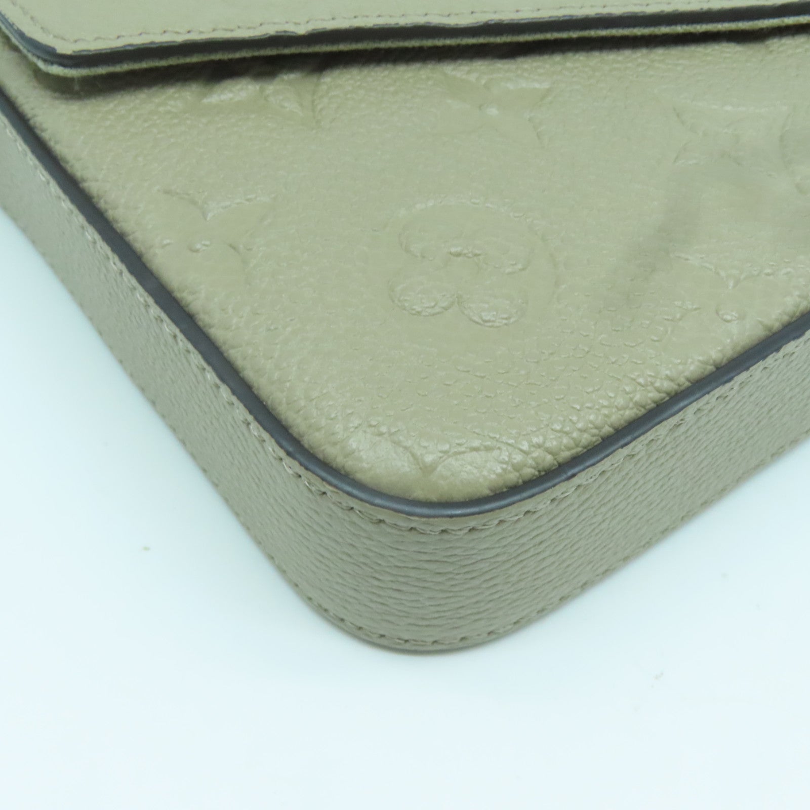 LOUIS VUITTON Monogram Empreinte Felicie Pochette金扣鏈帶肩背袋啡色