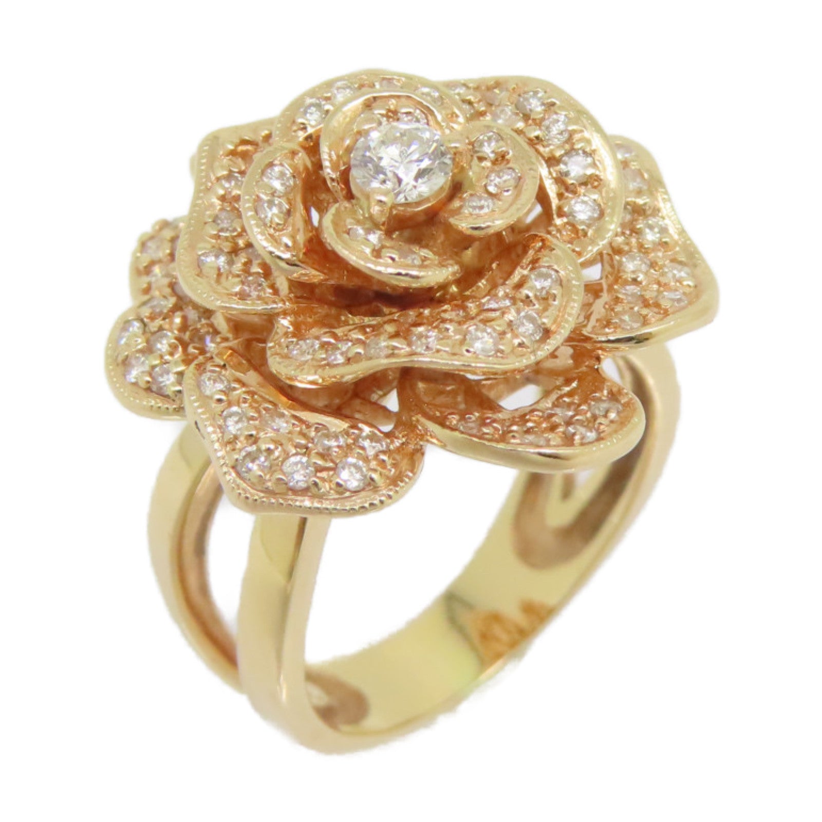 JEWELRY 18K玫瑰金Diamond Ring钻石戒指US#5.5