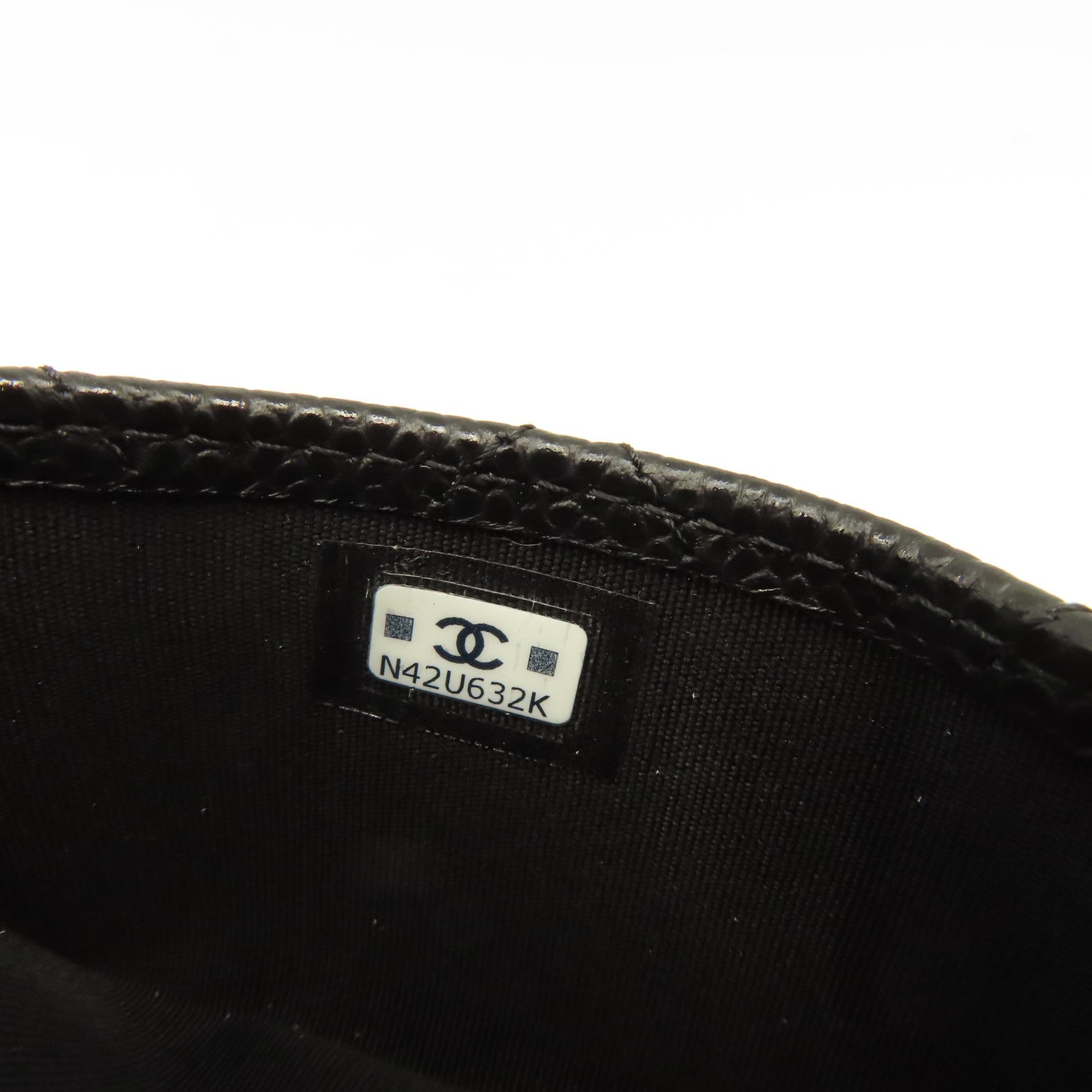 CHANEL 菱格Caviar皮革Card Case卡片套黑色