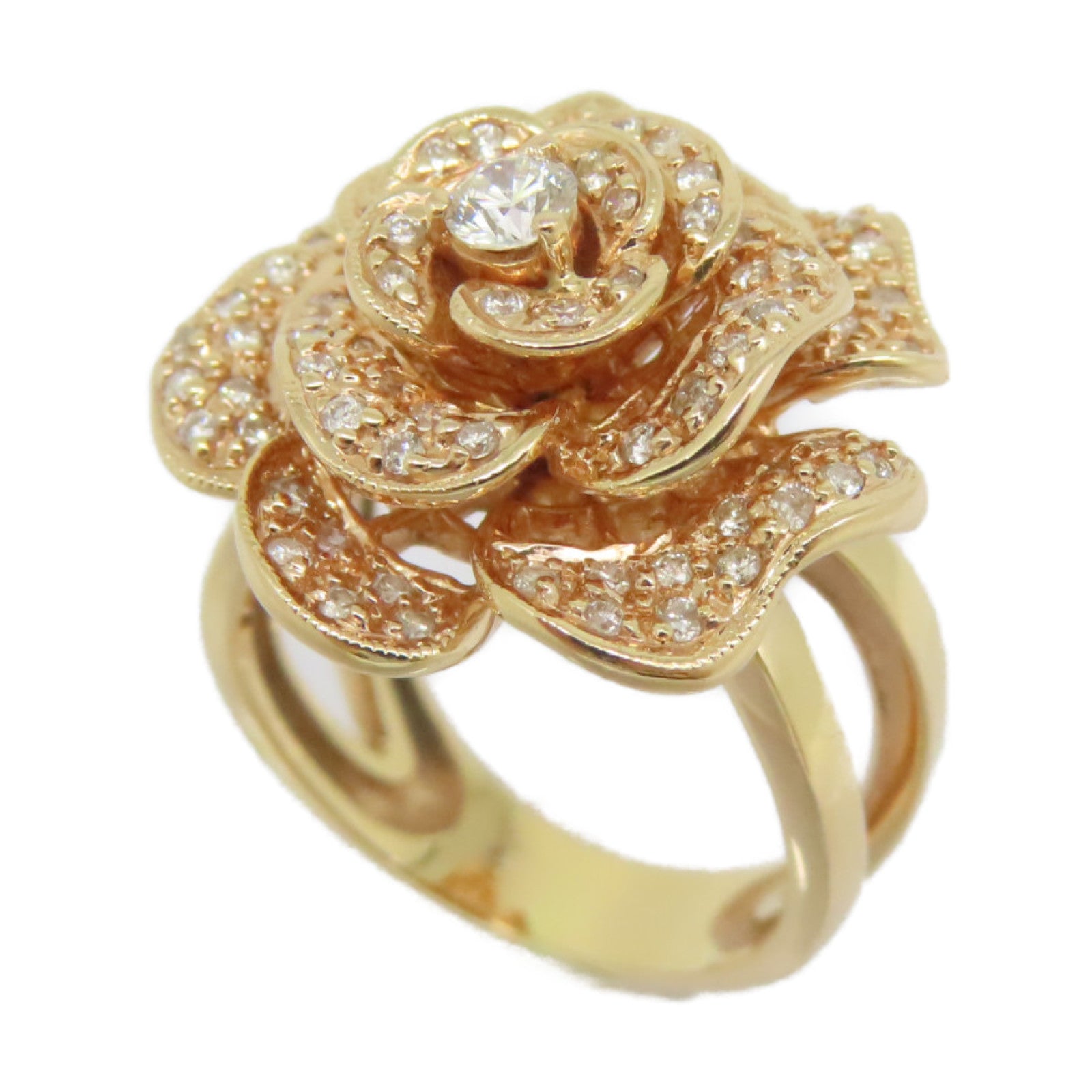 JEWELRY 18K玫瑰金Diamond Ring钻石戒指US#5.5