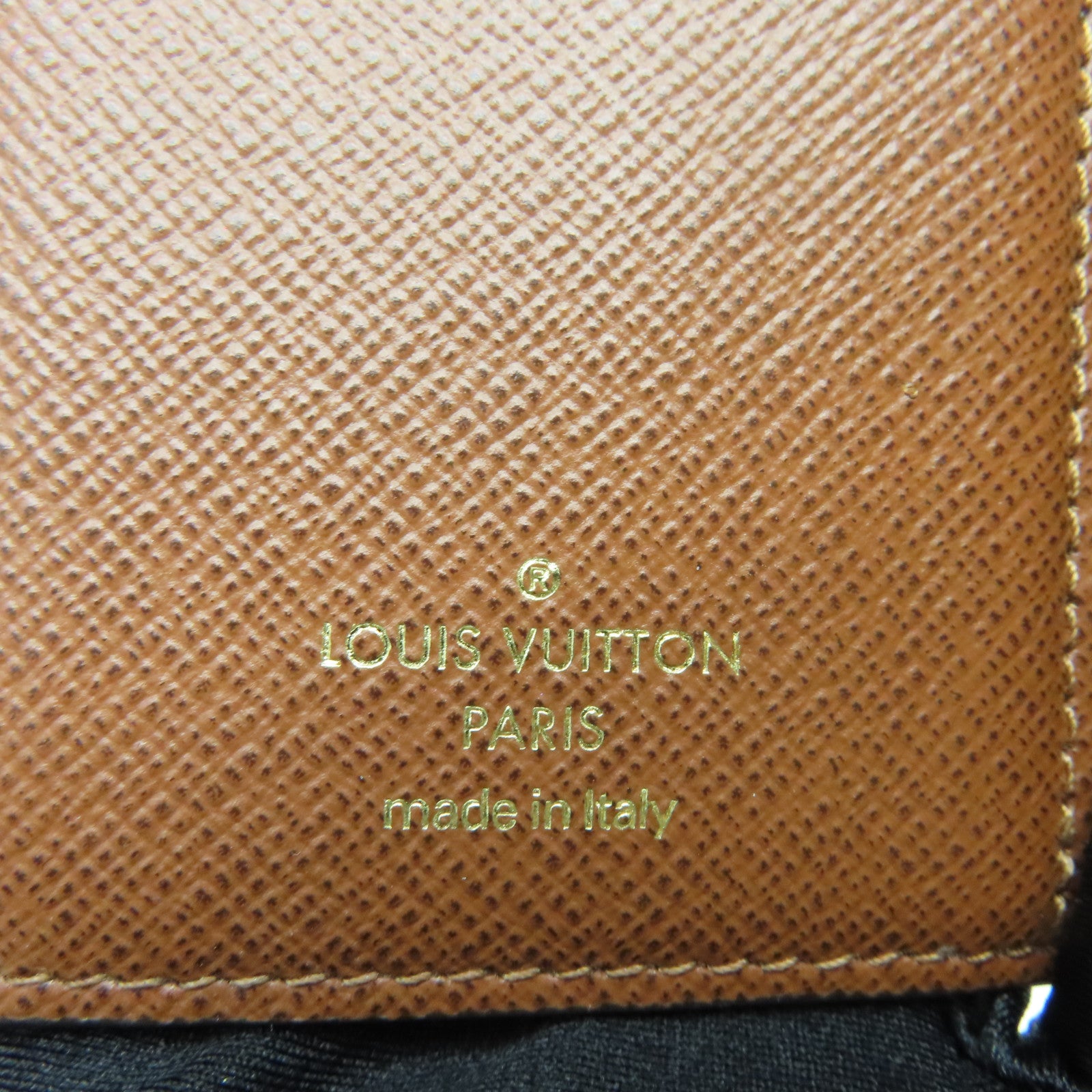 LOUIS VUITTON Monogram Wallet gold buckle wallet brown