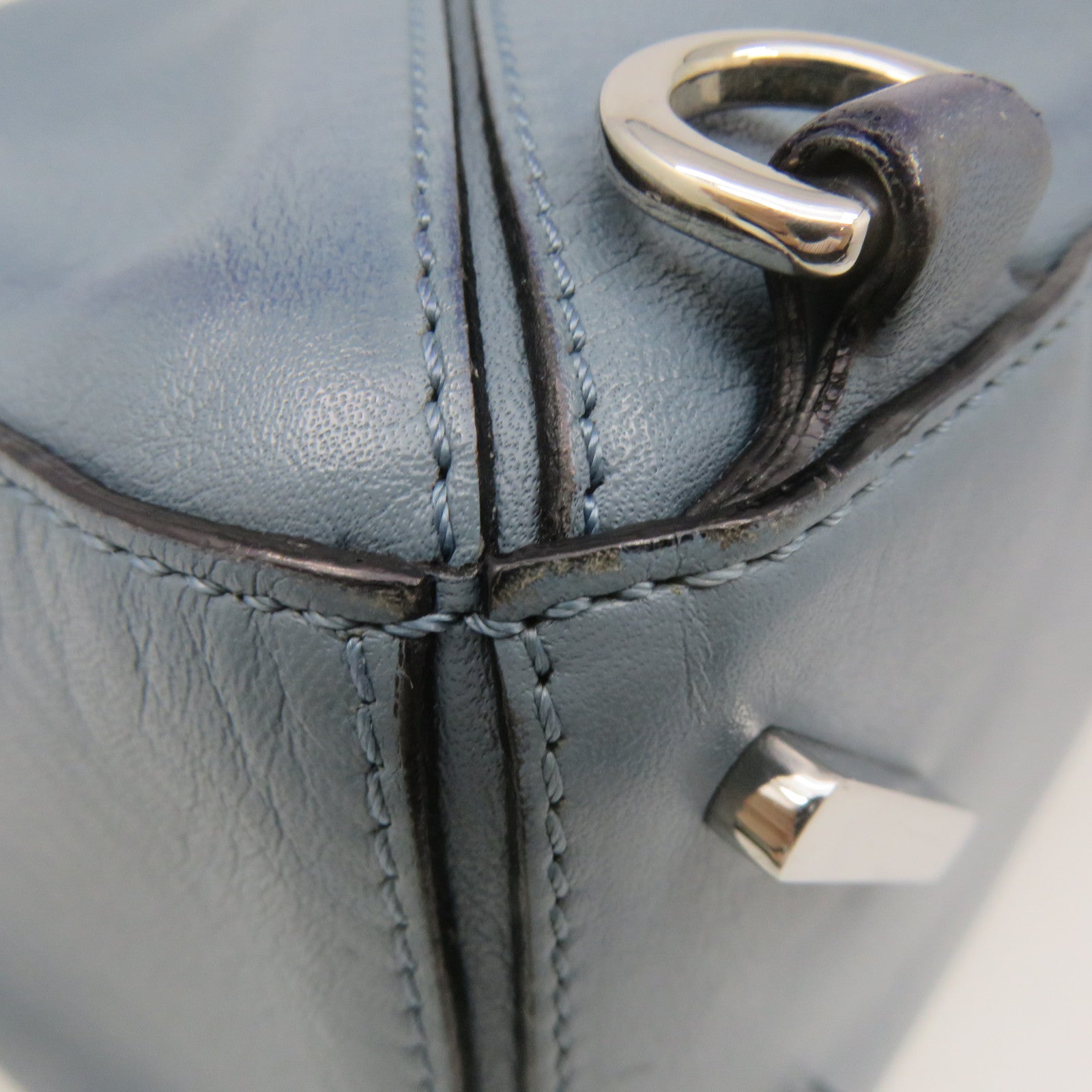 LOEWE 牛皮皮革Puzzle Bag Medium 2Way Shoulder Bag手挽肩背兩用袋藍色