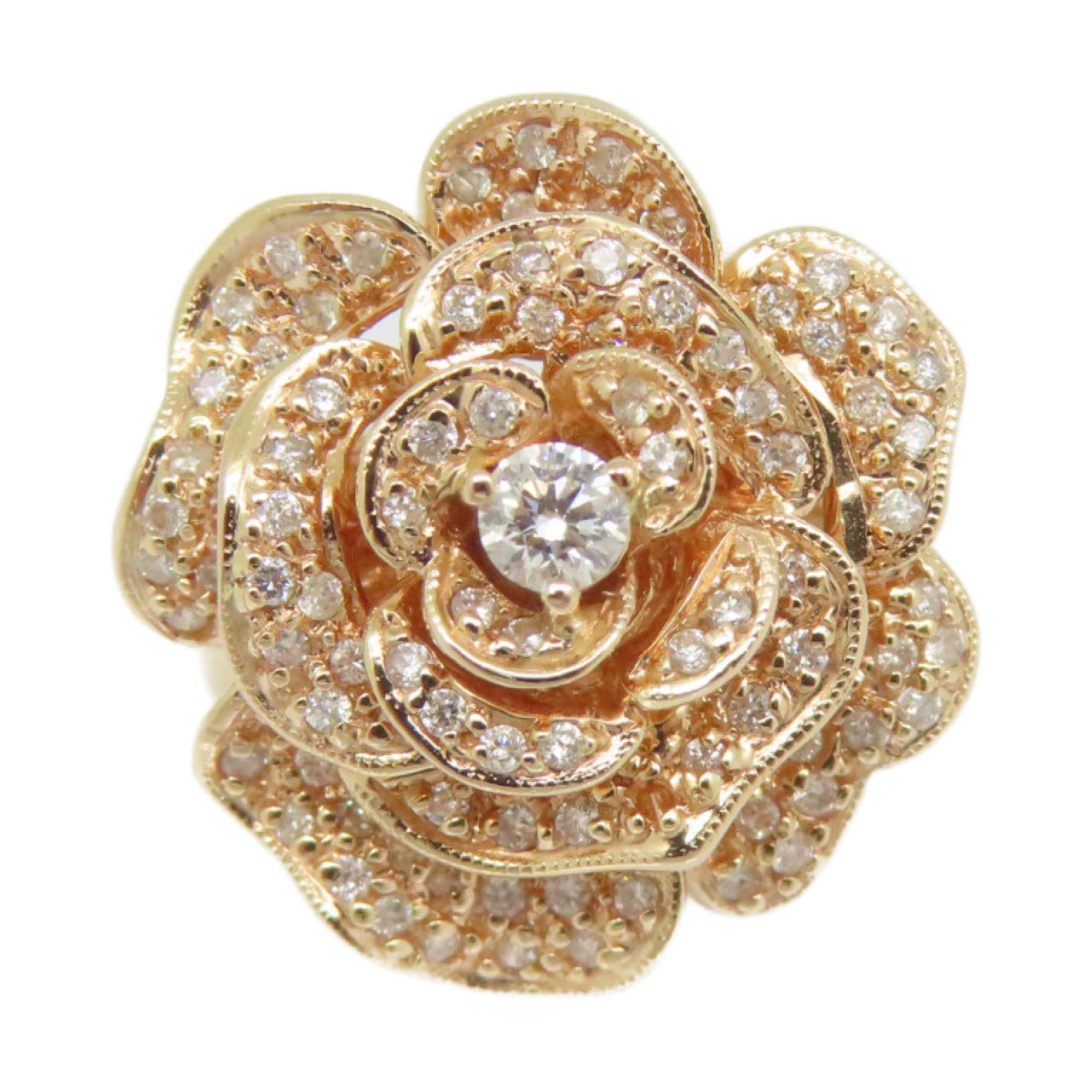 JEWELRY 18K玫瑰金Diamond Ring钻石戒指US#5.5