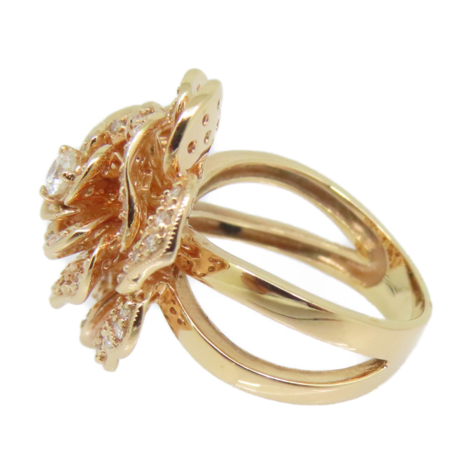 JEWELRY 18K玫瑰金Diamond Ring钻石戒指US#5.5