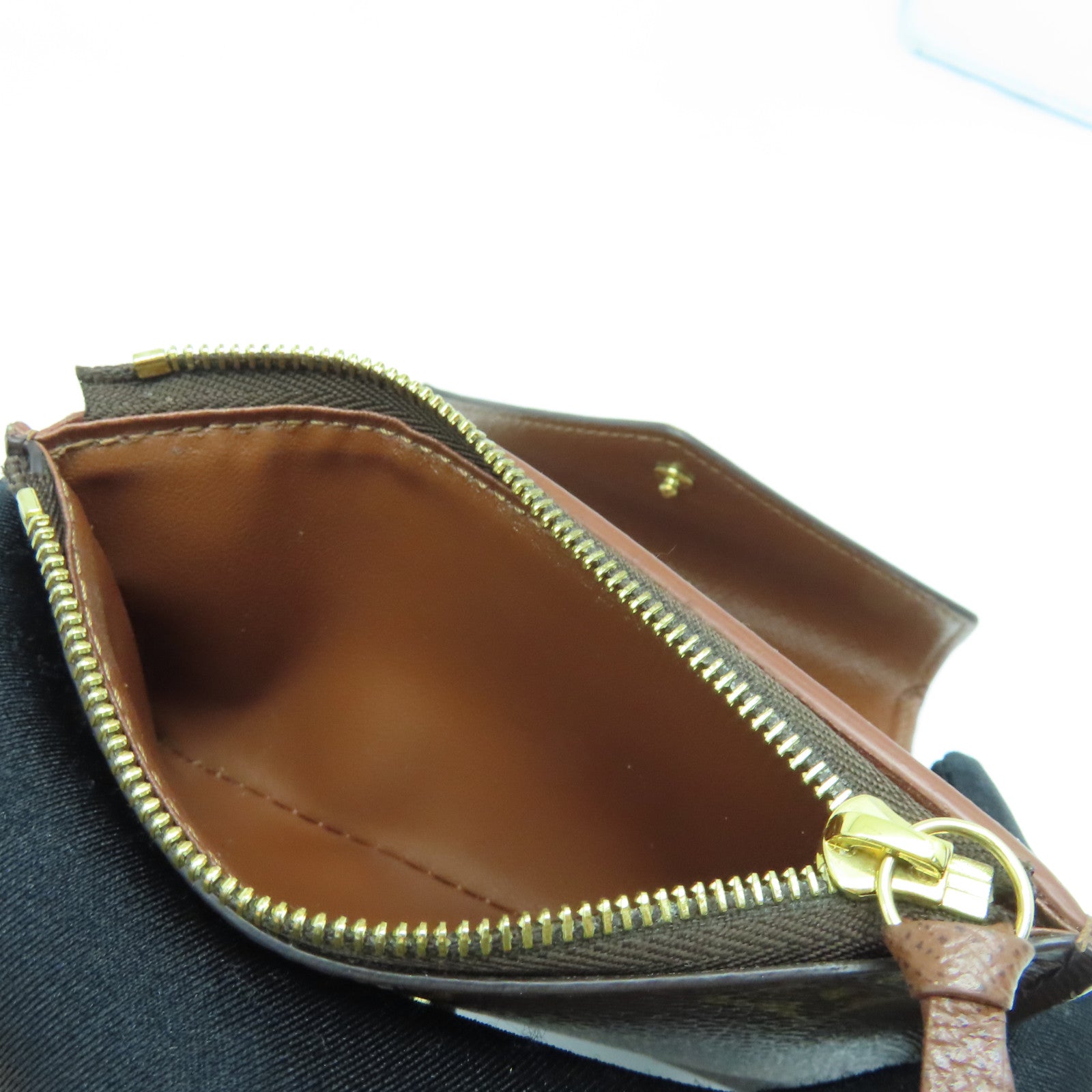 LOUIS VUITTON Monogram Wallet gold buckle wallet brown