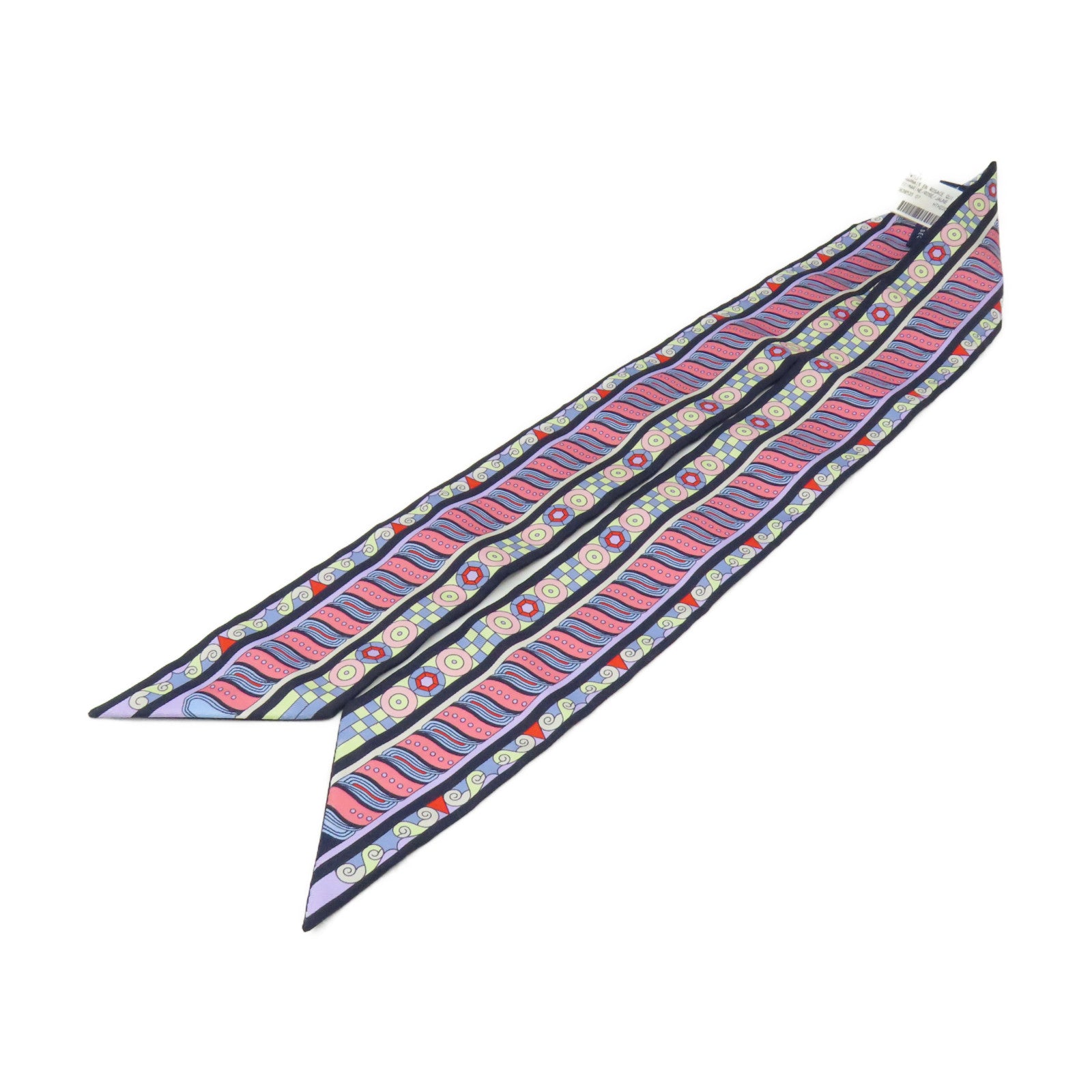 HERMES 【激減優惠】絲質Twilly Scarf絲巾寶藍色/彩色