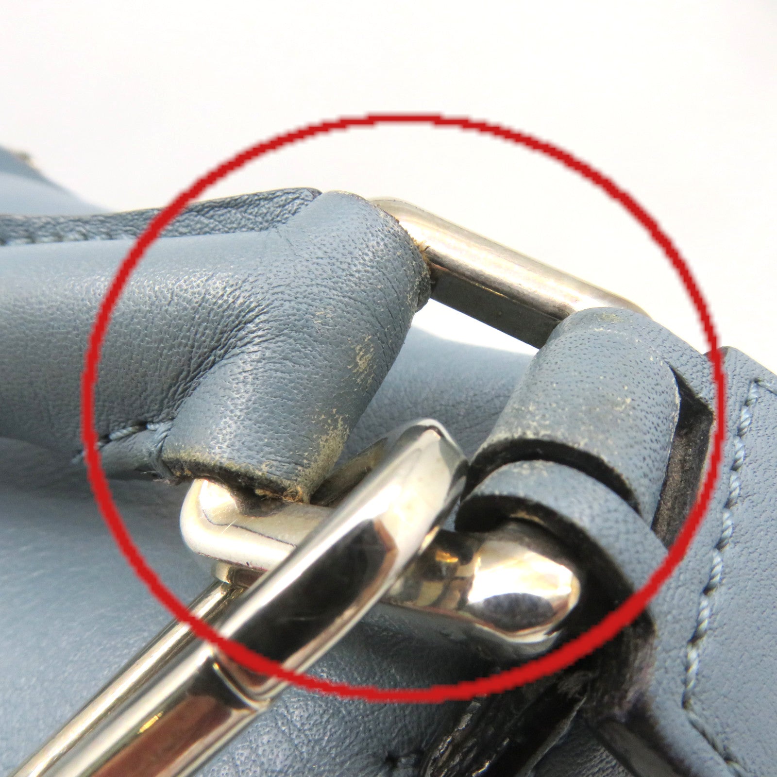 LOEWE 牛皮皮革Puzzle Bag Medium 2Way Shoulder Bag手挽肩背兩用袋藍色