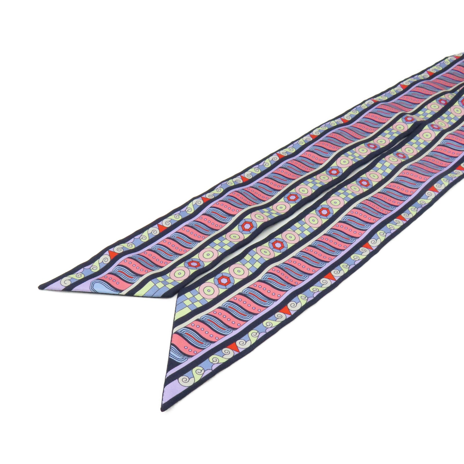 HERMES 【激減優惠】絲質Twilly Scarf絲巾寶藍色/彩色