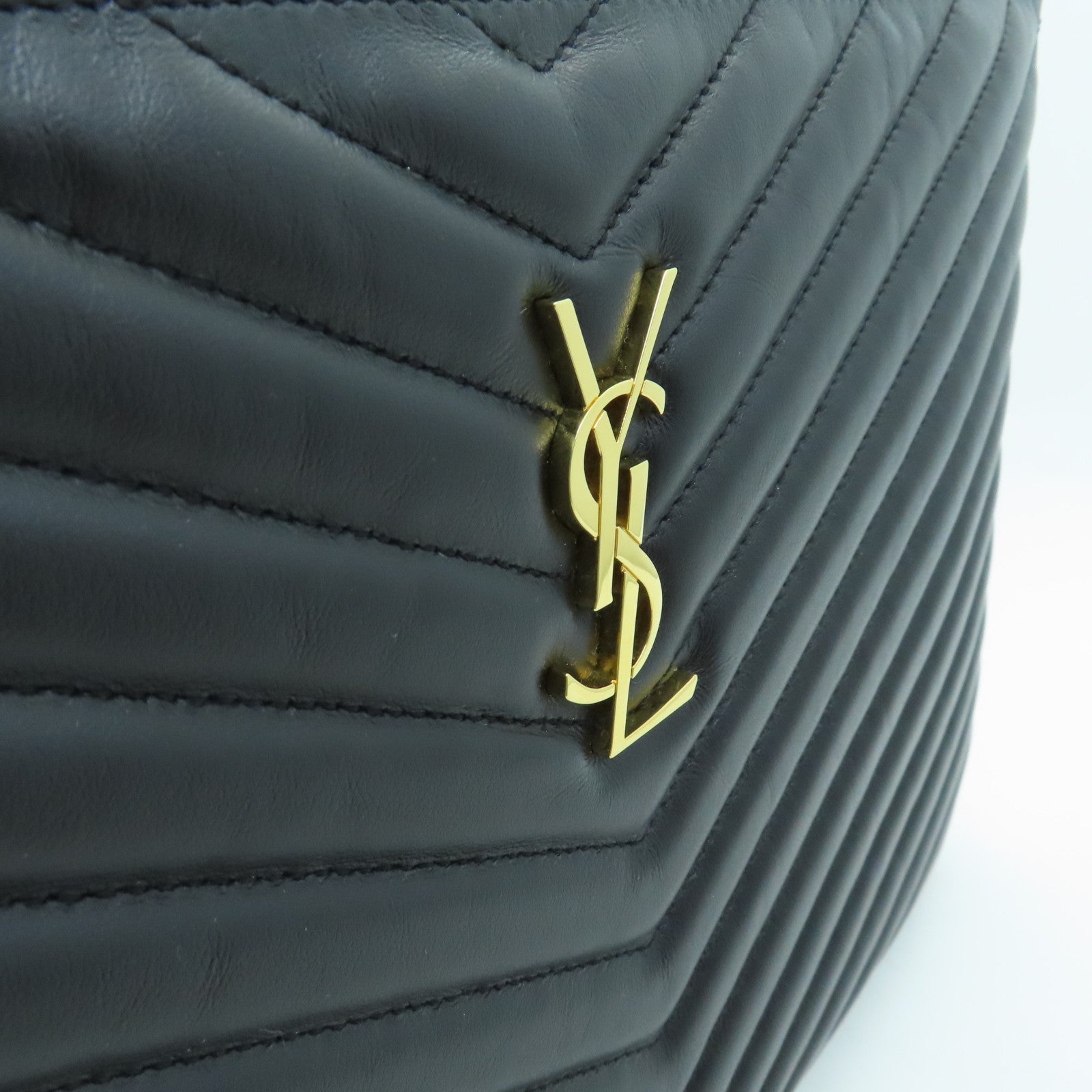 SAINT LAURENT 牛皮皮革Clutch Bag金扣手拿包黑色