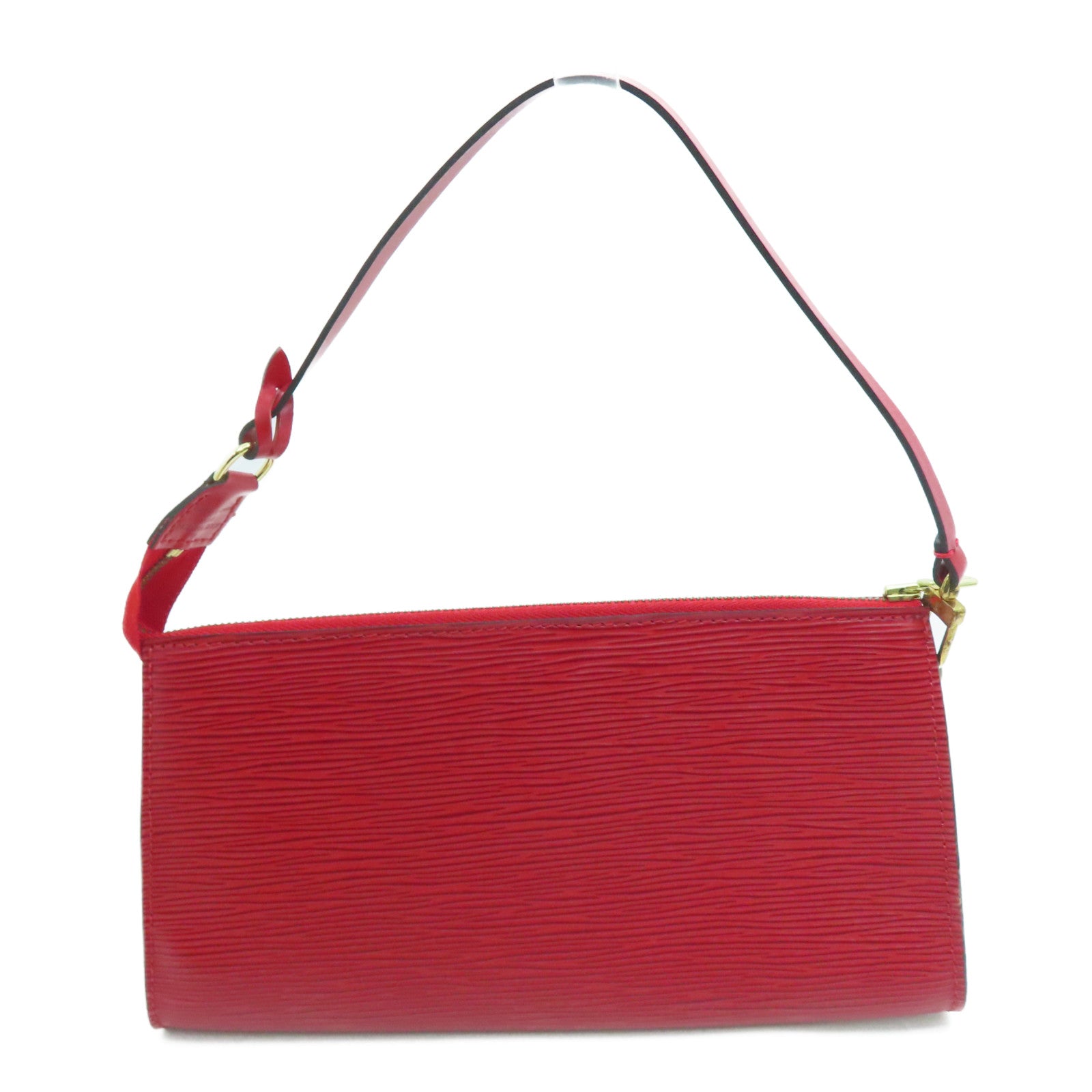 LOUIS VUITTON Epi Pochette Accessories金扣手拿包红色