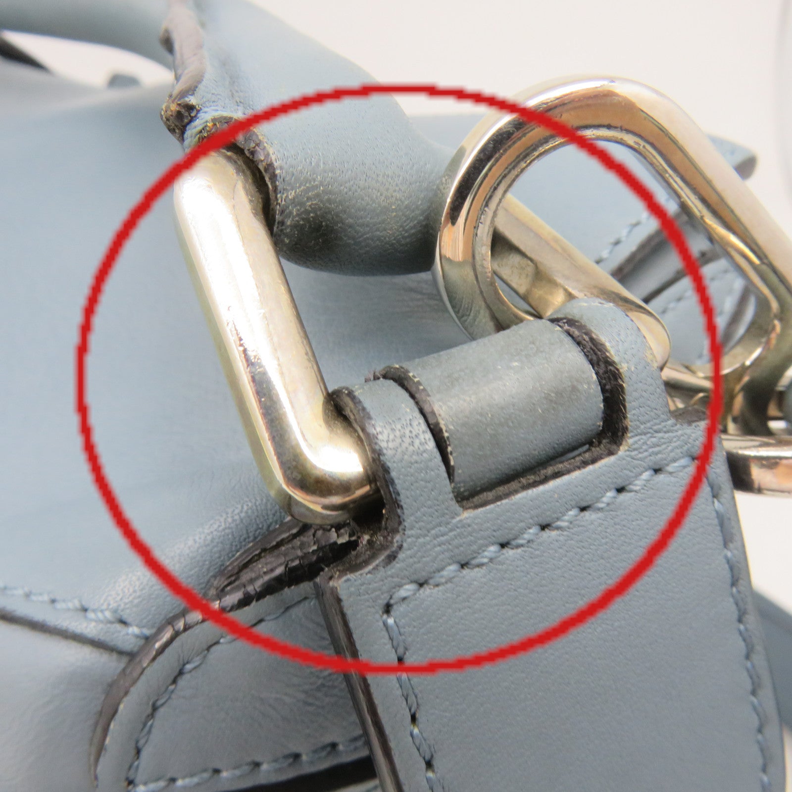 LOEWE 牛皮皮革Puzzle Bag Medium 2Way Shoulder Bag手挽肩背兩用袋藍色