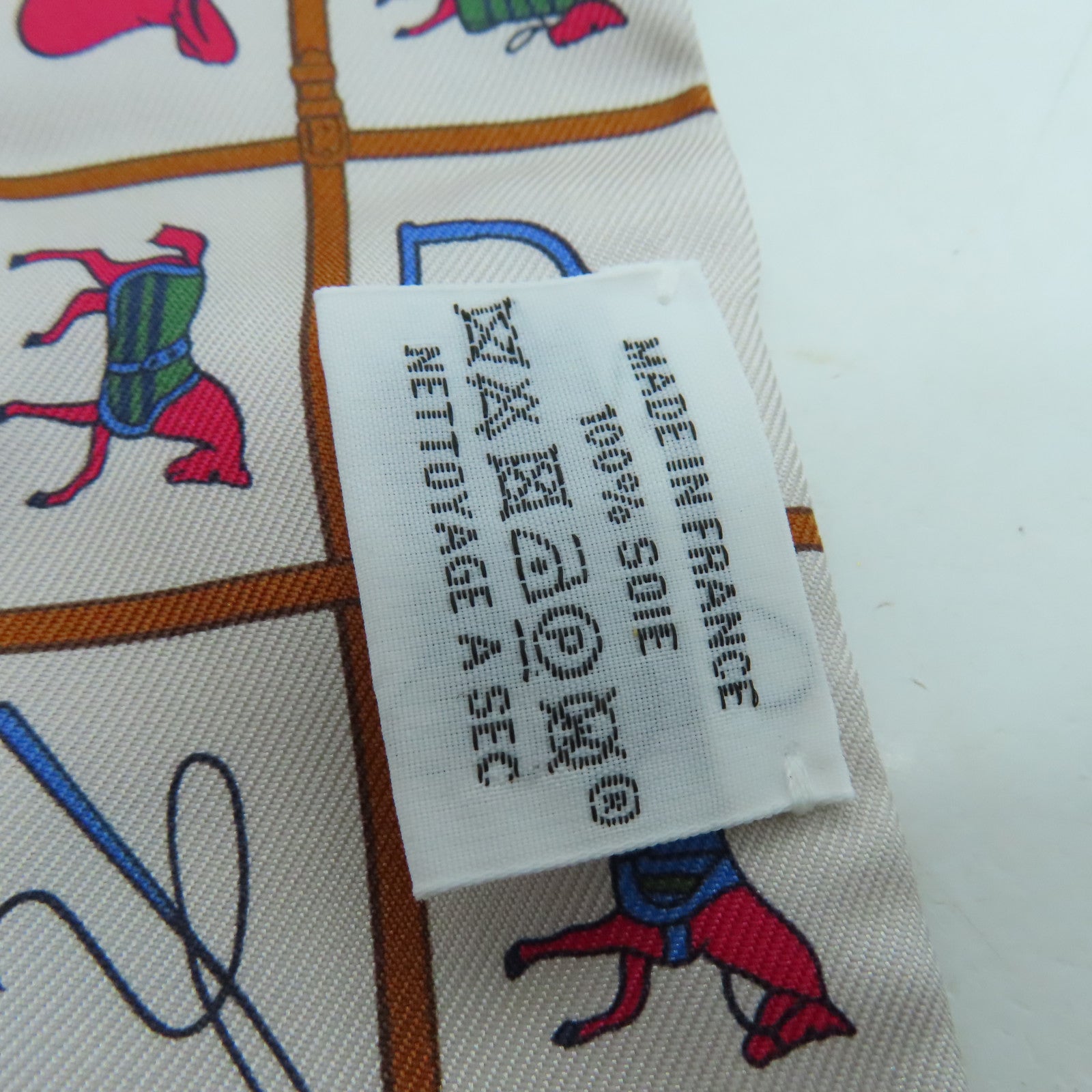 HERMES 絲質Twilly絲巾灰色/粉紅色