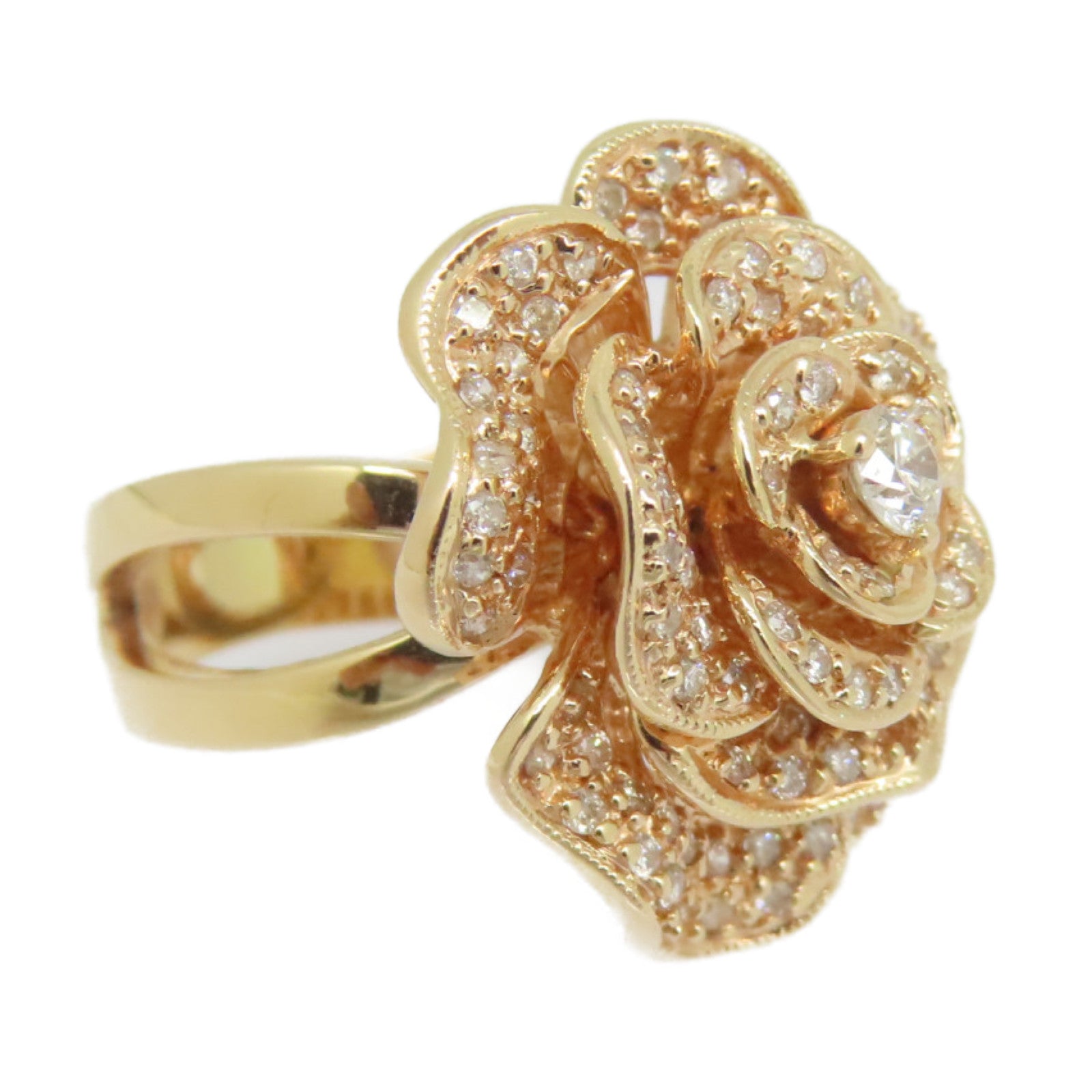 JEWELRY 18K玫瑰金Diamond Ring钻石戒指US#5.5