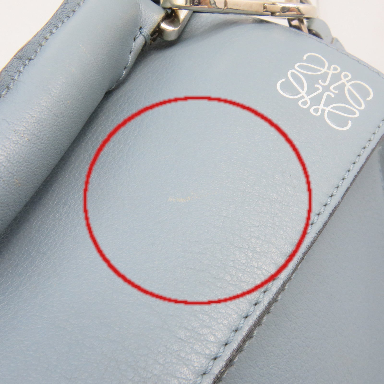 LOEWE 牛皮皮革Puzzle Bag Medium 2Way Shoulder Bag手挽肩背兩用袋藍色