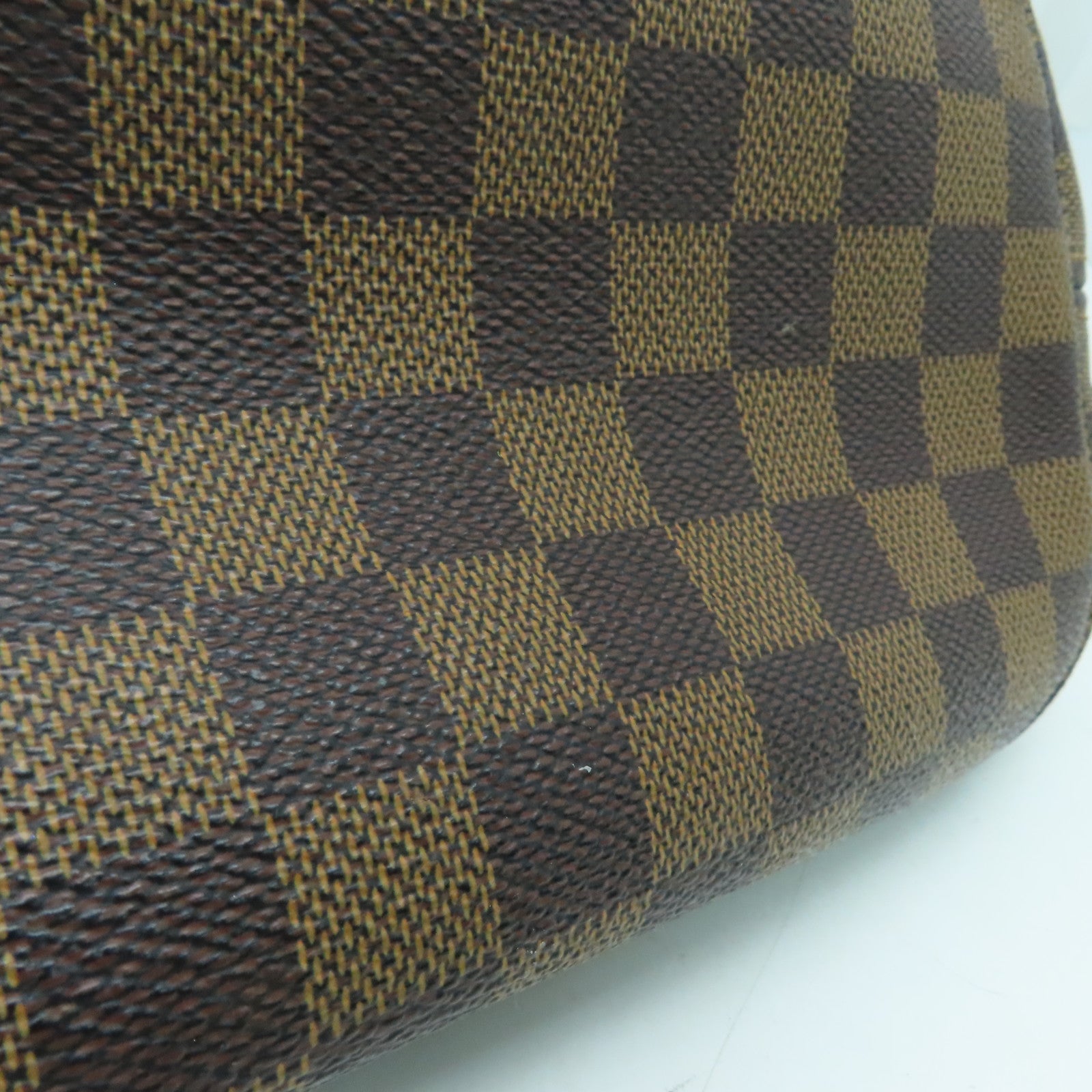 LOUIS VUITTON Damier Neverfull MM手挽袋金扣啡色